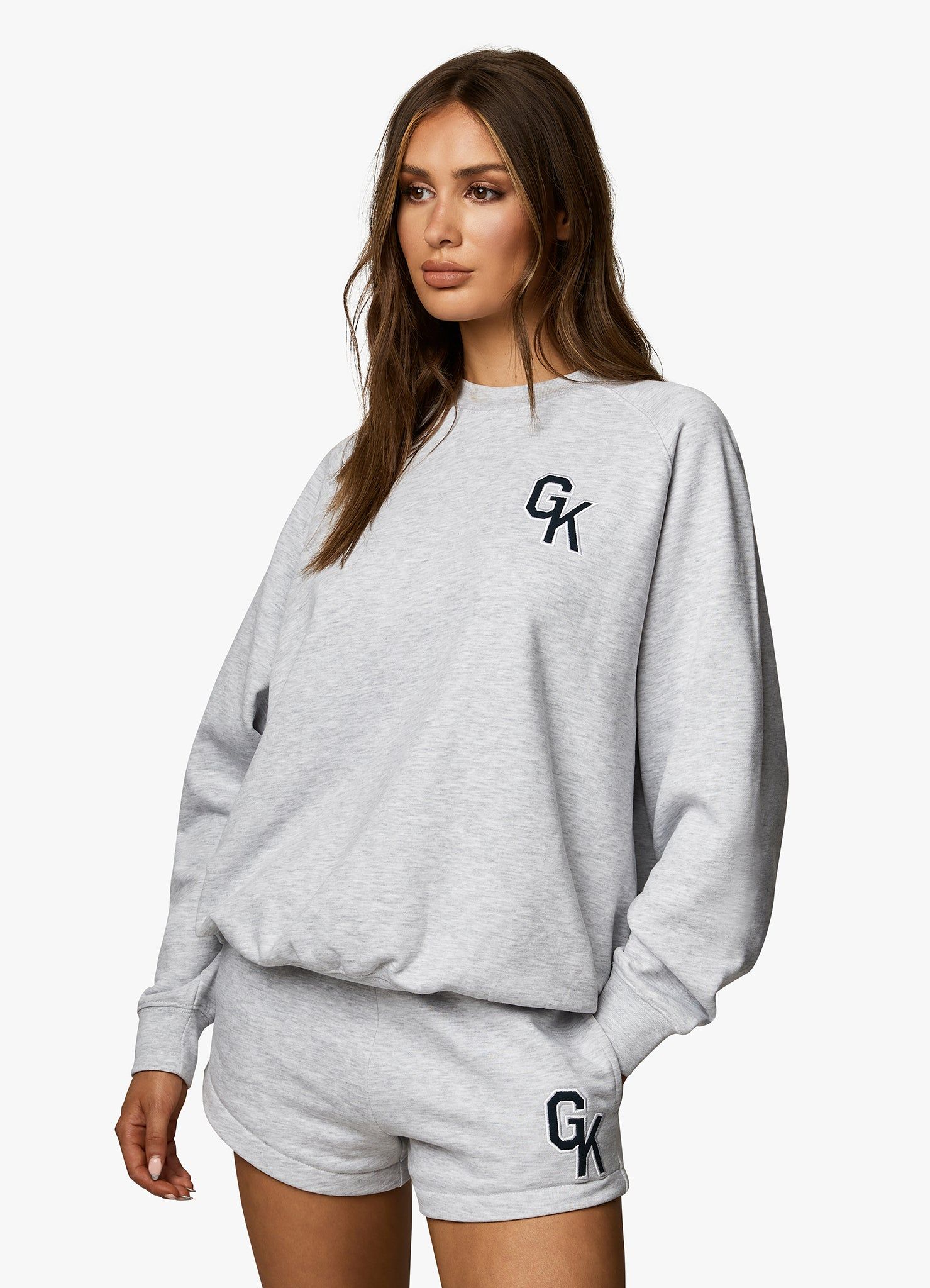 Gym King Varsity Oversized Crew - Snow Marl sold by The Gym King product image thumbnail 6