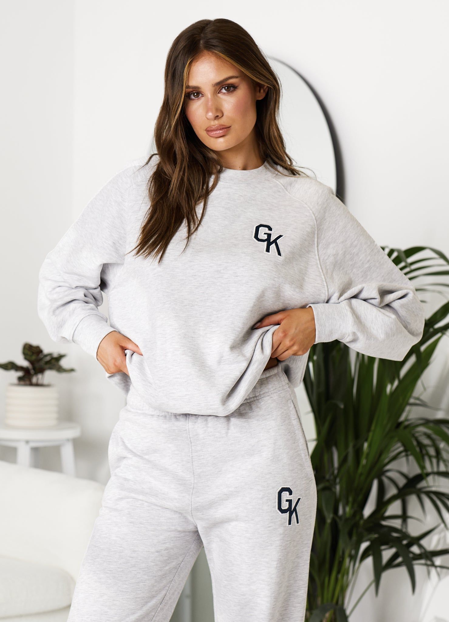 Gym King Varsity Oversized Crew - Snow Marl sold by The Gym King product image thumbnail 3