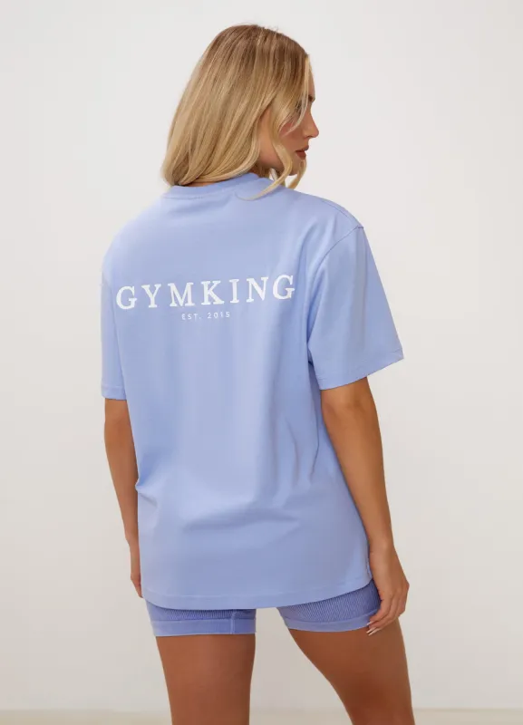 Gym King Established Boyfriend Tee - Cornflower Blue sold by The Gym King