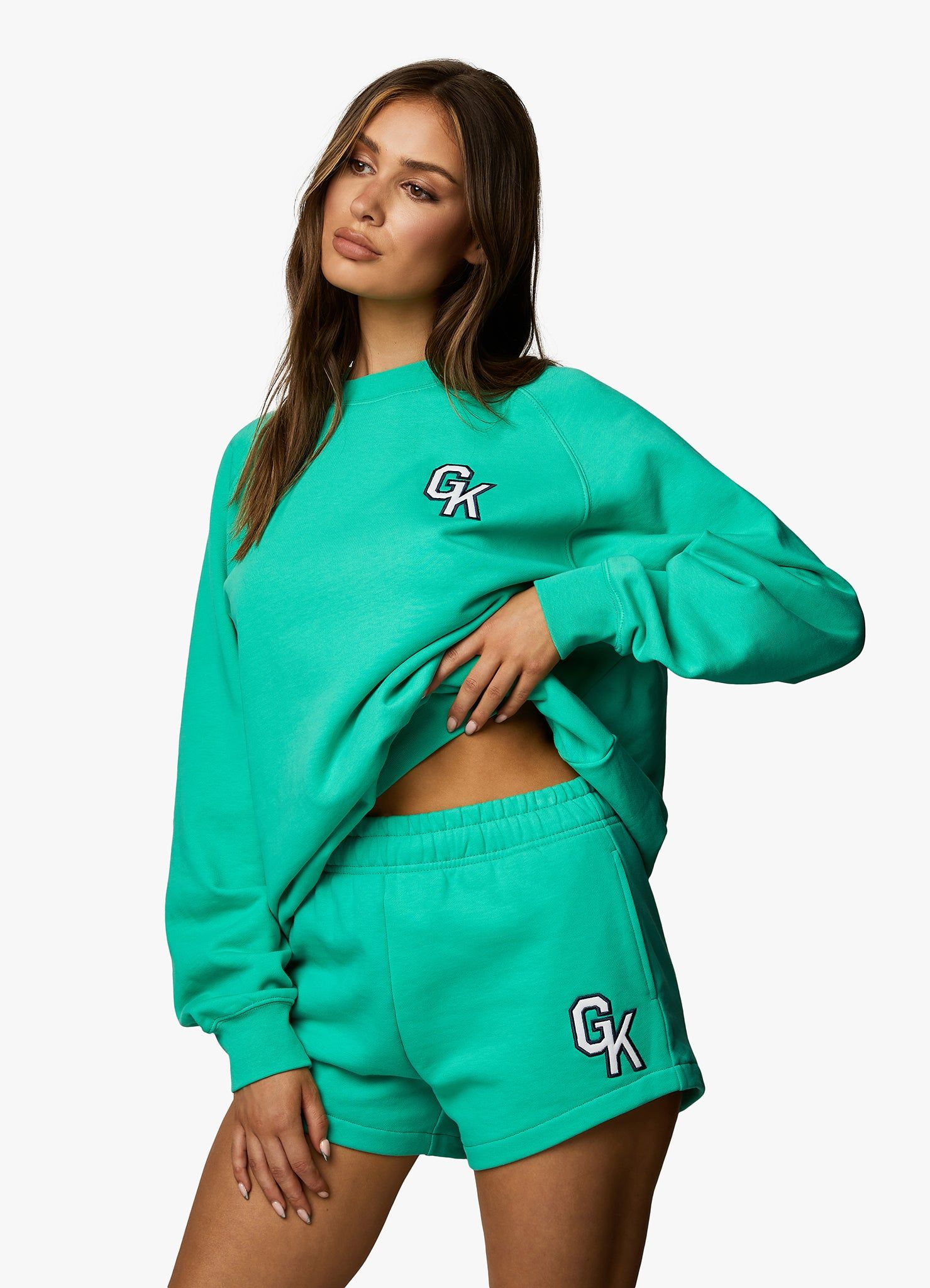 Gym King Varsity Short - Jade Green sold by The Gym King product image thumbnail 6