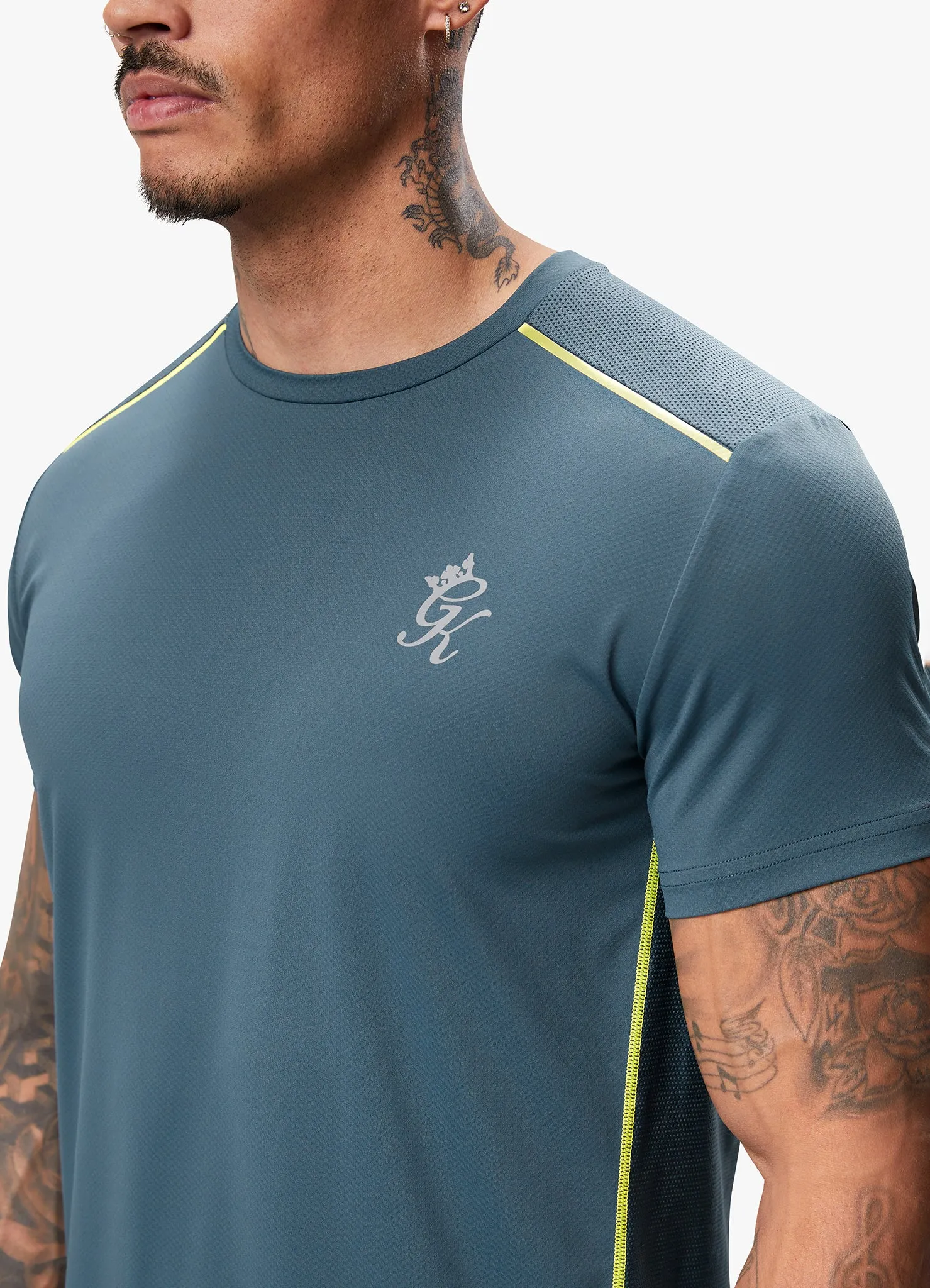 Gym King Flex Tee - Twilight Blue/Lime sold by The Gym King product image thumbnail 3