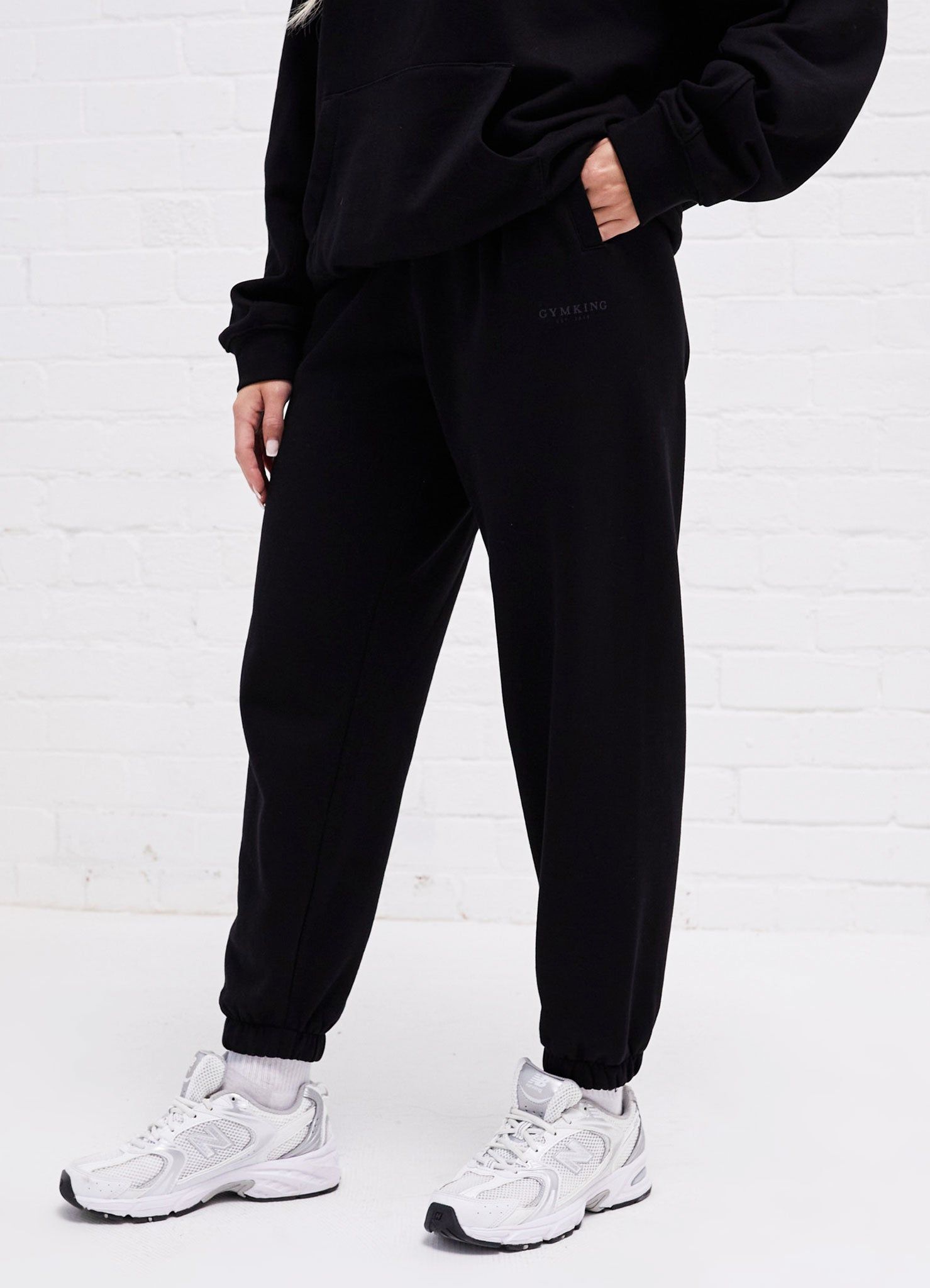Gym King Established Relaxed Fit Jogger - Black sold by The Gym King