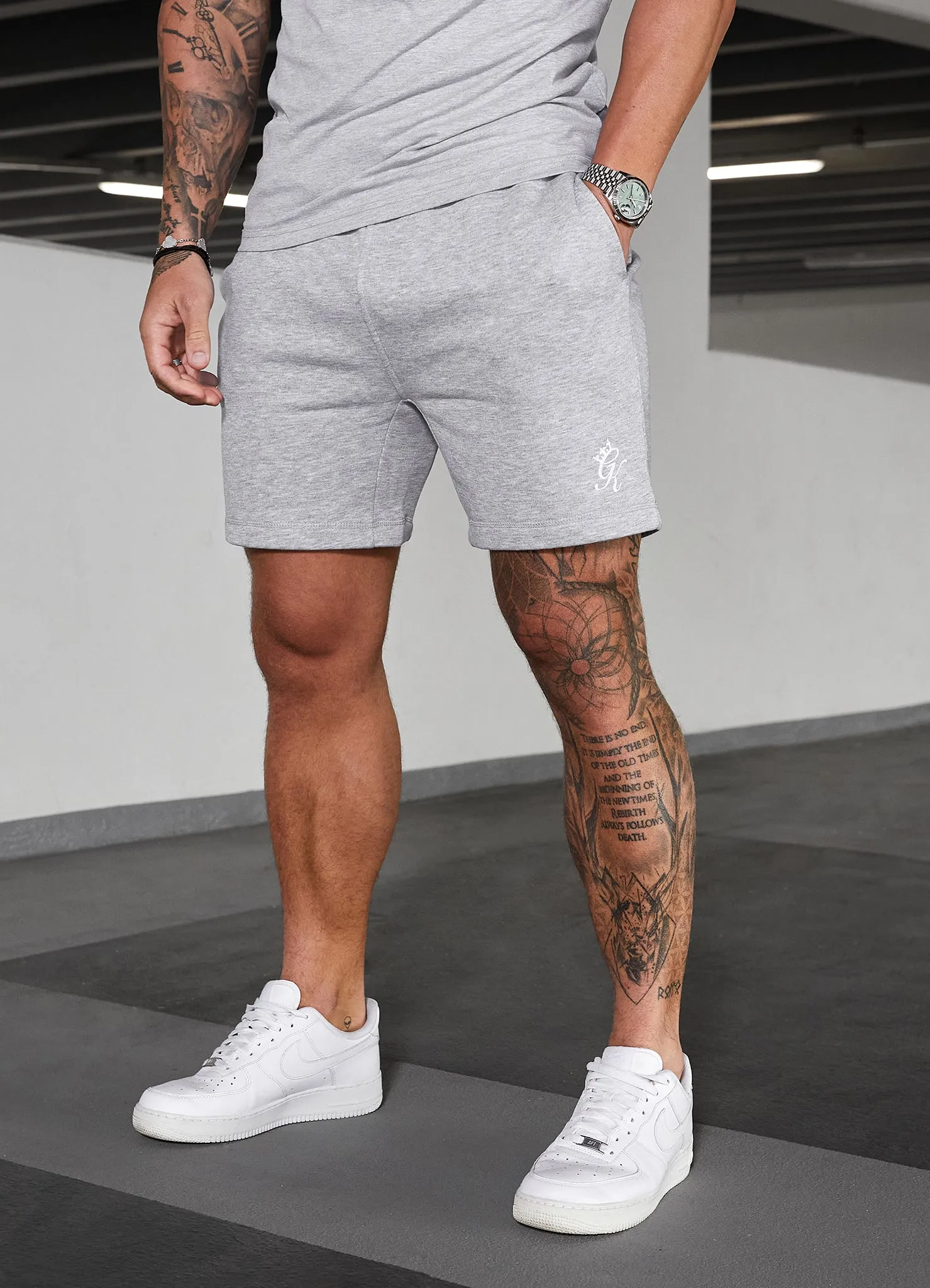 Gym King Fundamental Fleece Short - Grey Marl sold by The Gym King product image thumbnail 5