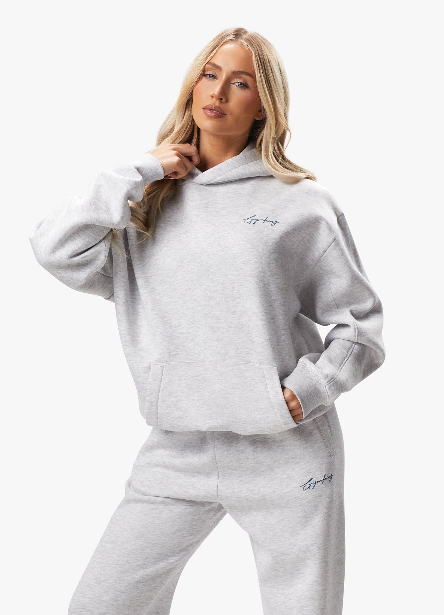 Gym King Reset Tracksuit - Snow Marl sold by The Gym King product image thumbnail 4