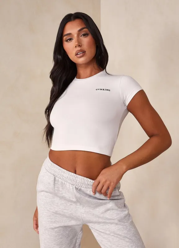 Gym King 365 Fitted Tee - White sold by The Gym King