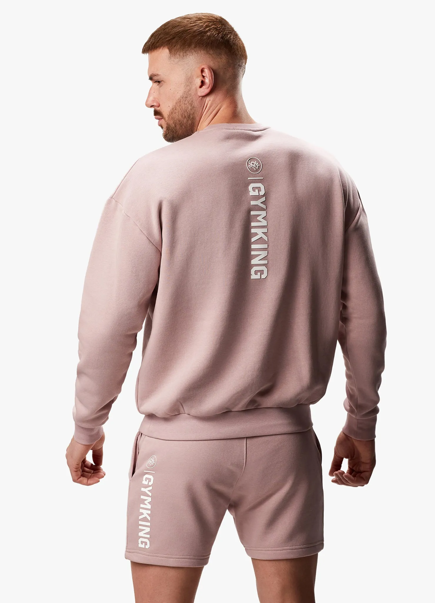 Gym King Aventus Drop Shoulder Crew - Dusky Pink sold by The Gym King product image thumbnail 4