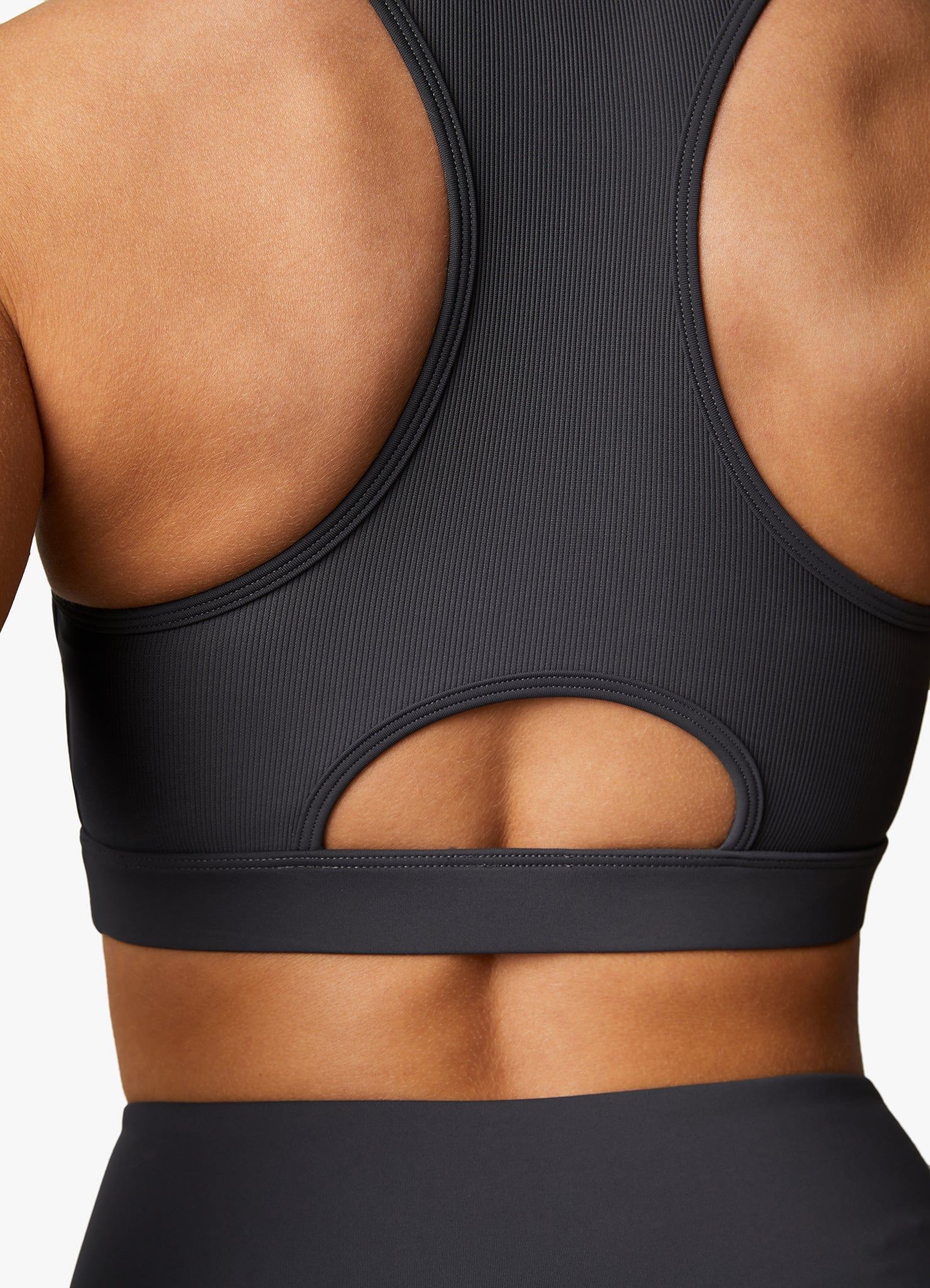 Gym King Stamina Texture Racer Back Bra - Graphite/Golden Orange sold by The Gym King product image thumbnail 5