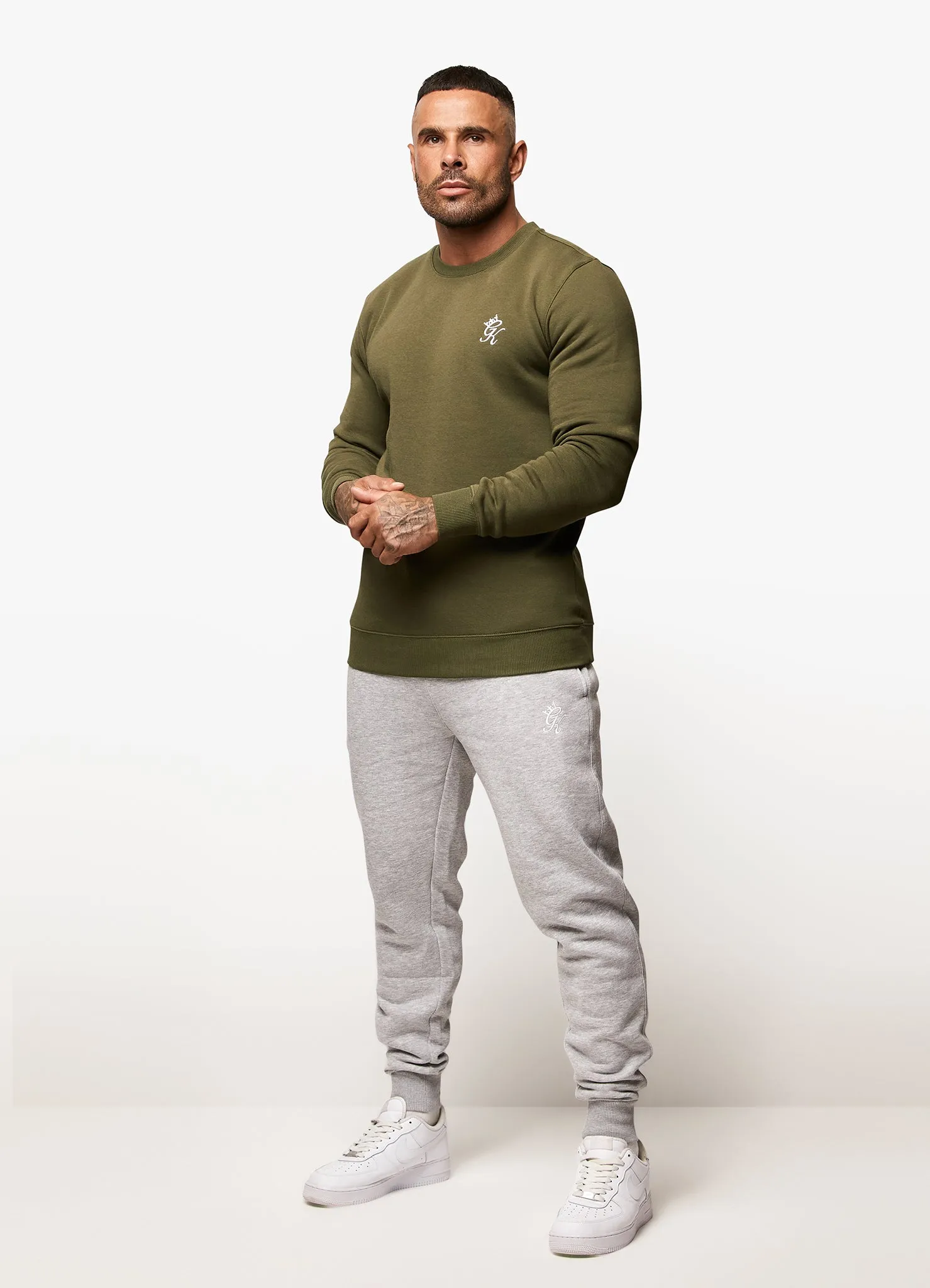Gym King Fundamental Fleece Crew - Olive sold by The Gym King product image thumbnail 5
