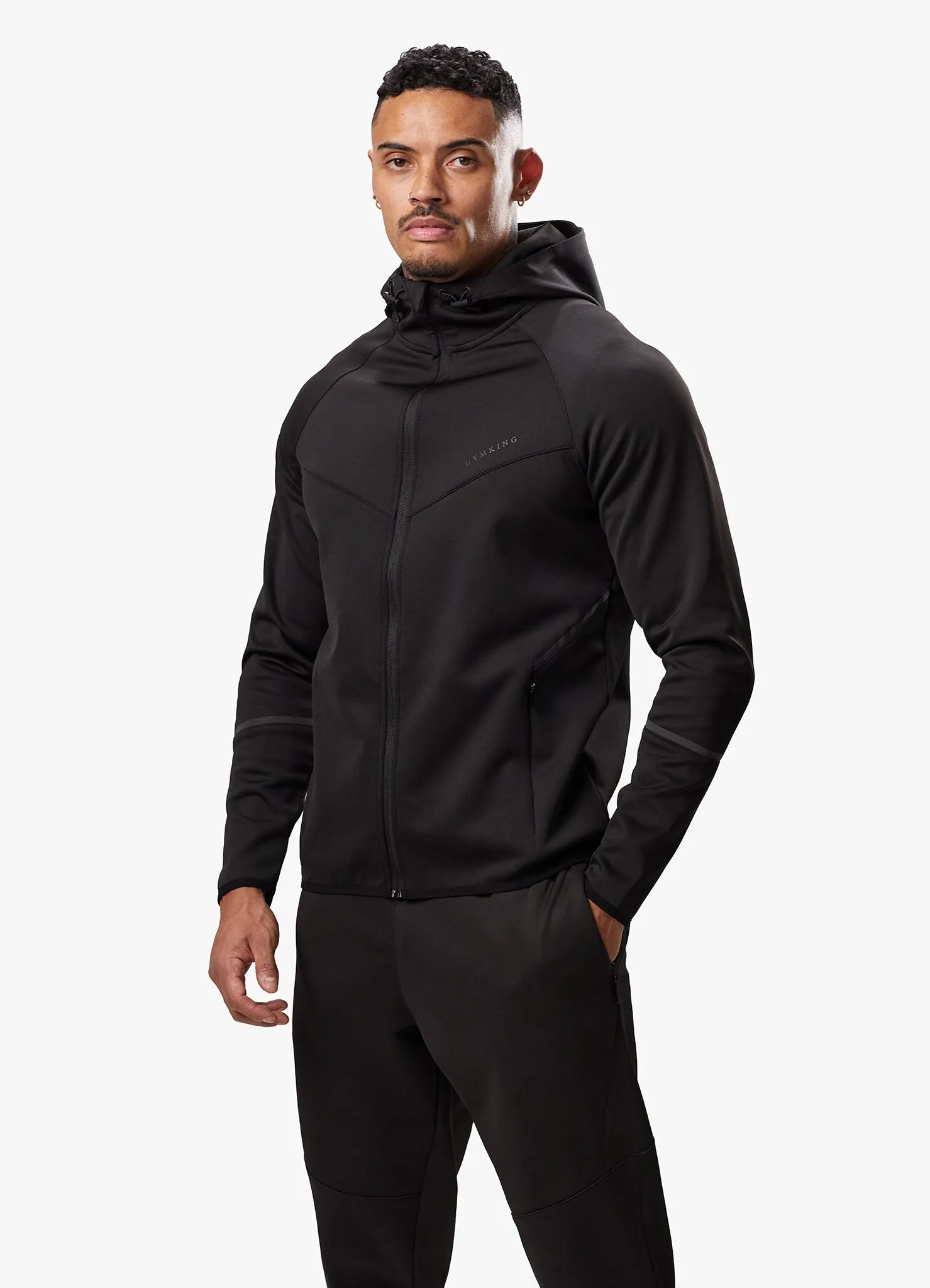 Gym King Alpha Poly FZ Hood - Black sold by The Gym King