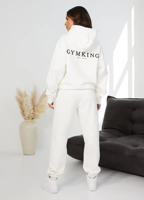 Gym King Established Relaxed Tracksuit - Cream sold by The Gym King
