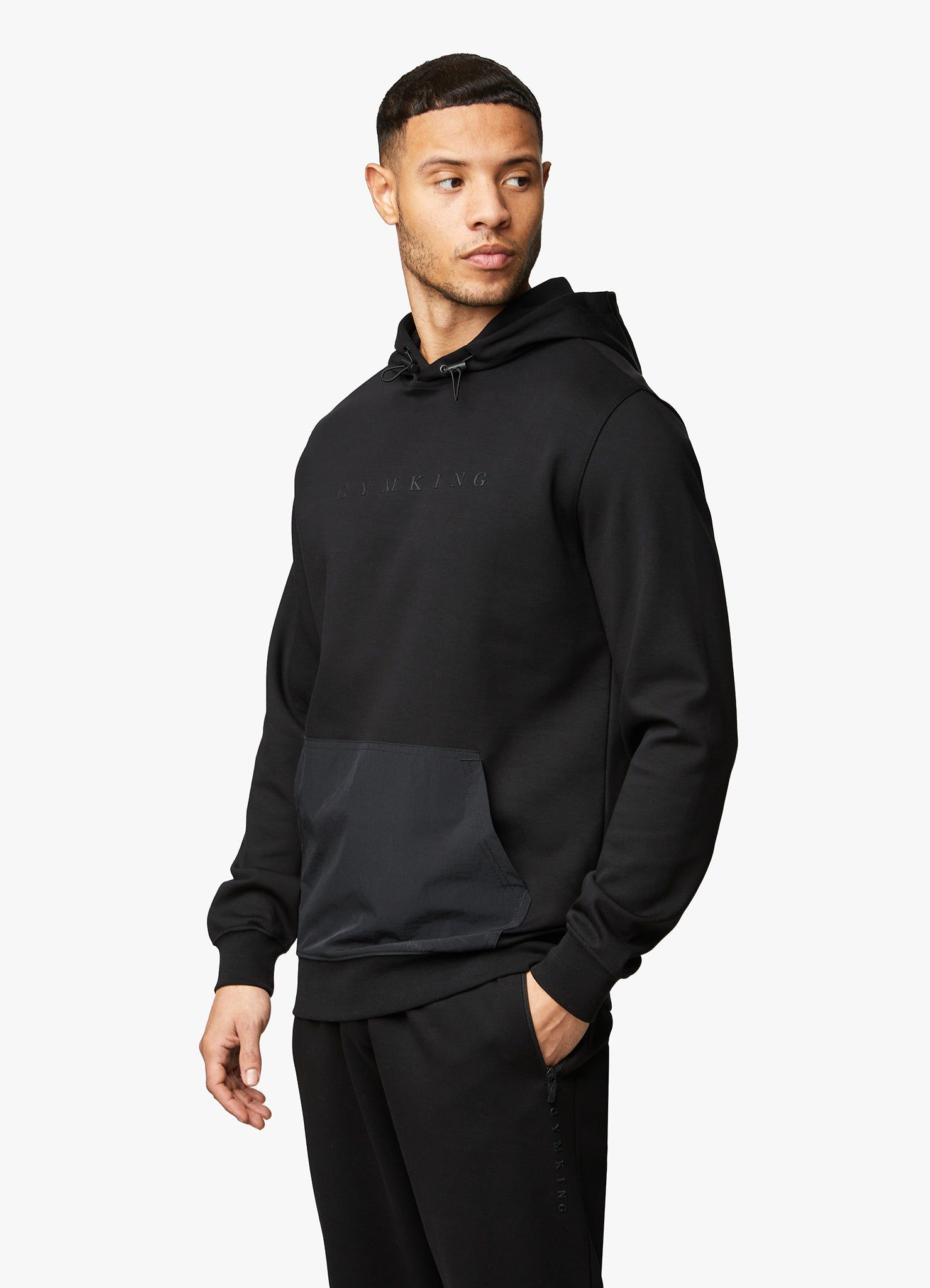 Gym King Linear Print Interlock Hood - Black sold by The Gym King product image thumbnail 9