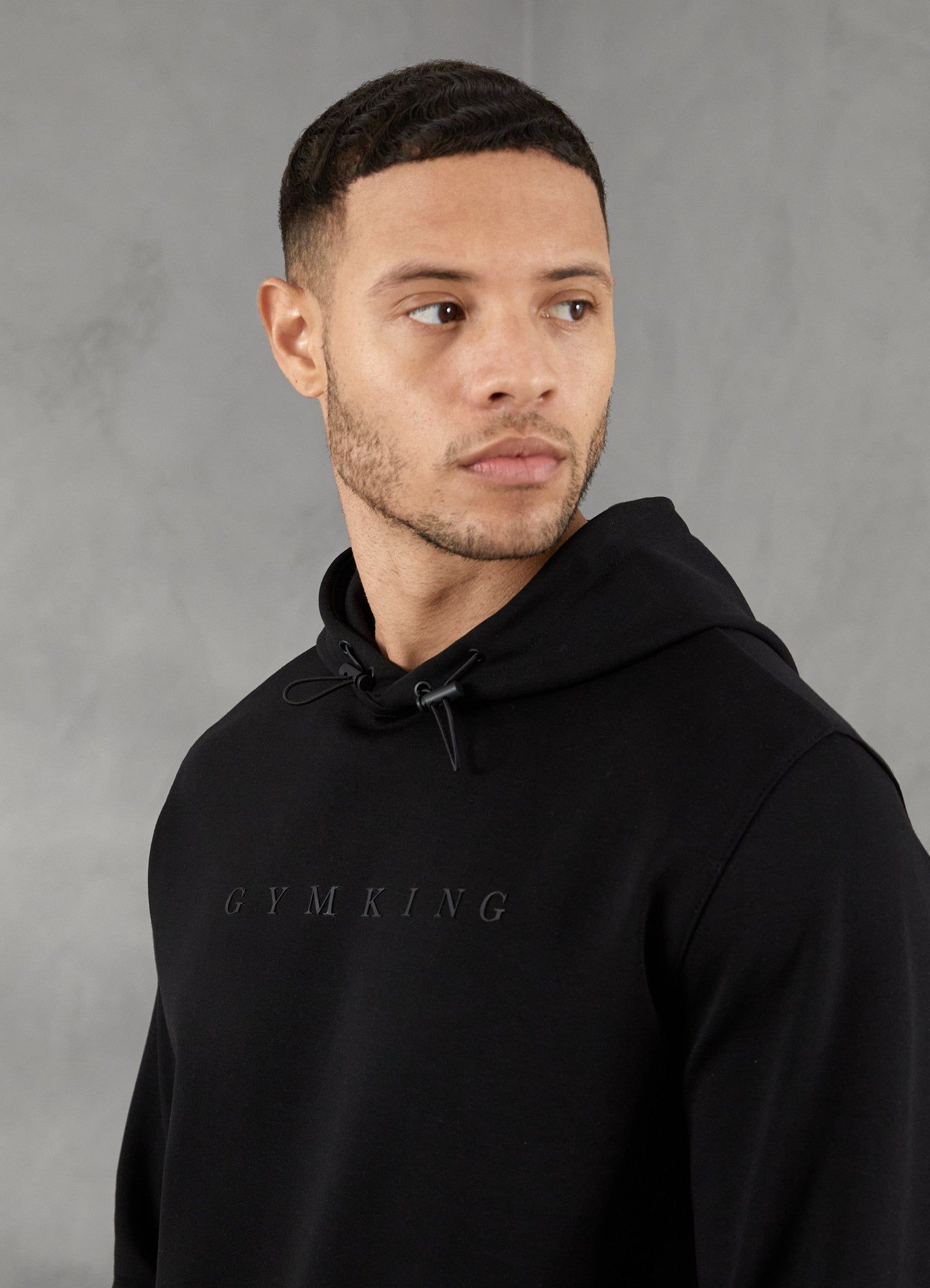 Gym King Linear Print Interlock Hood - Black sold by The Gym King product image thumbnail 4