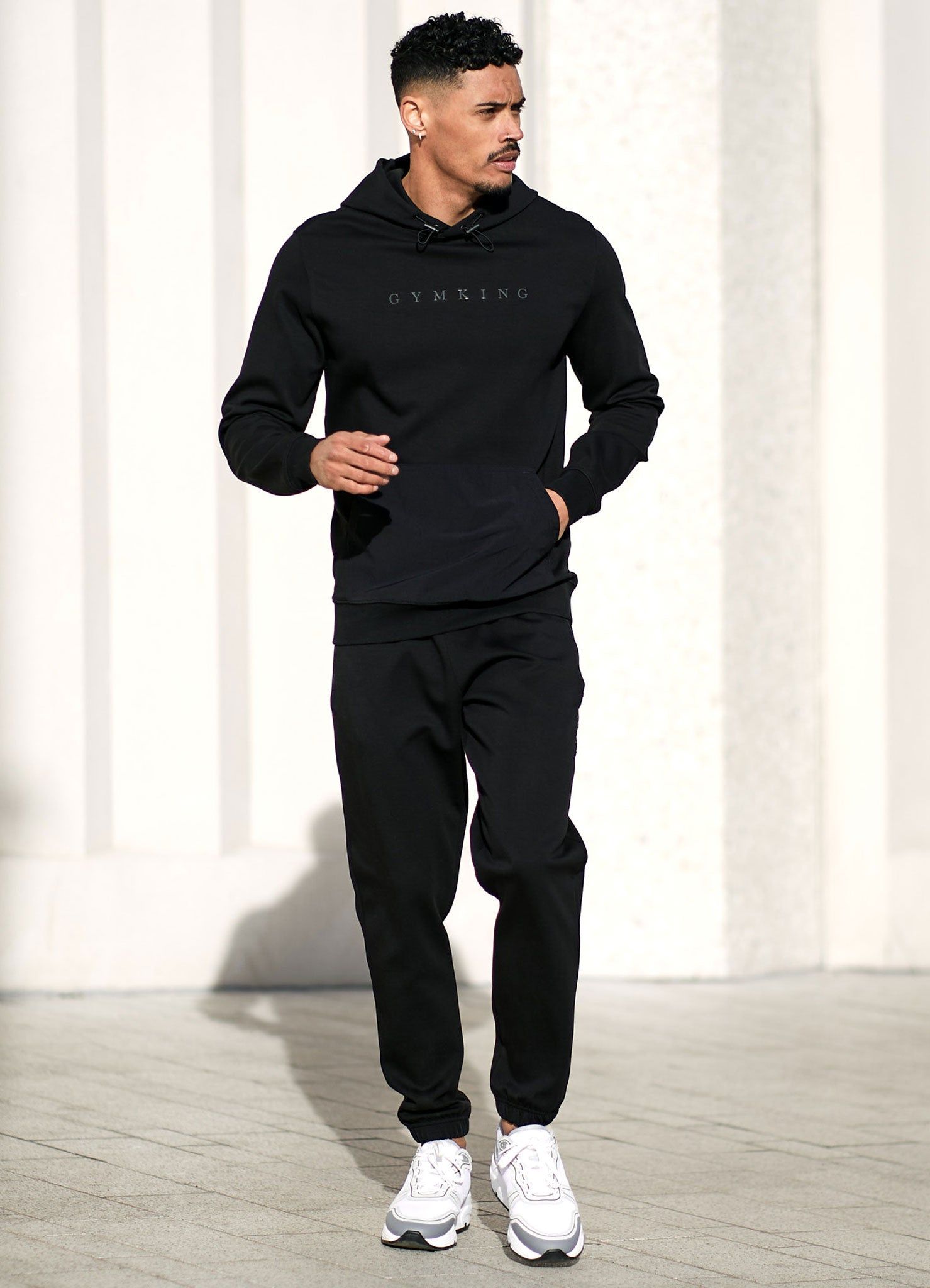 Gym King Linear Print Interlock Hood - Black sold by The Gym King product image thumbnail 3