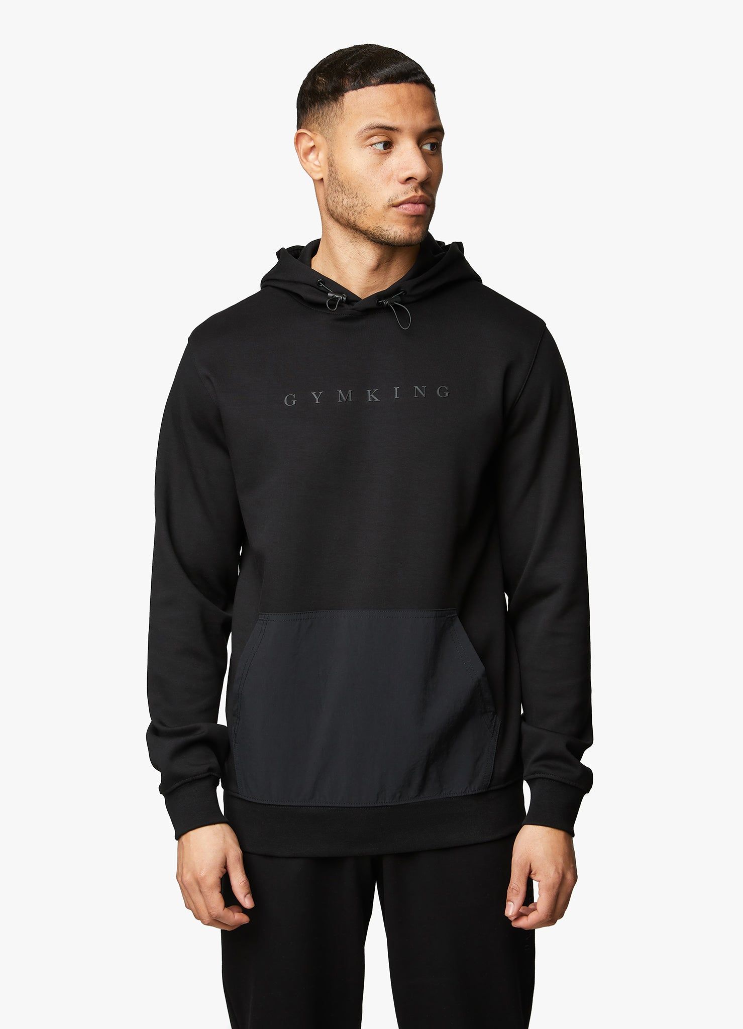 Gym King Linear Print Interlock Hood - Black sold by The Gym King product image thumbnail 7