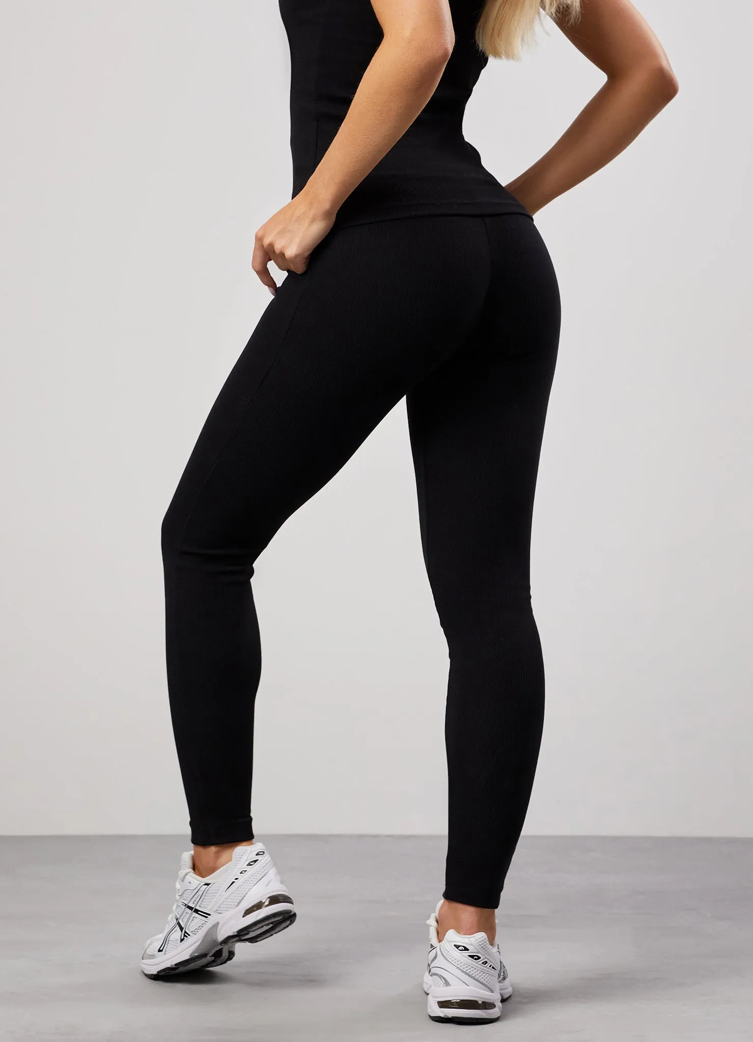 Gym King 365 Rib Legging - Black sold by The Gym King product image thumbnail 2