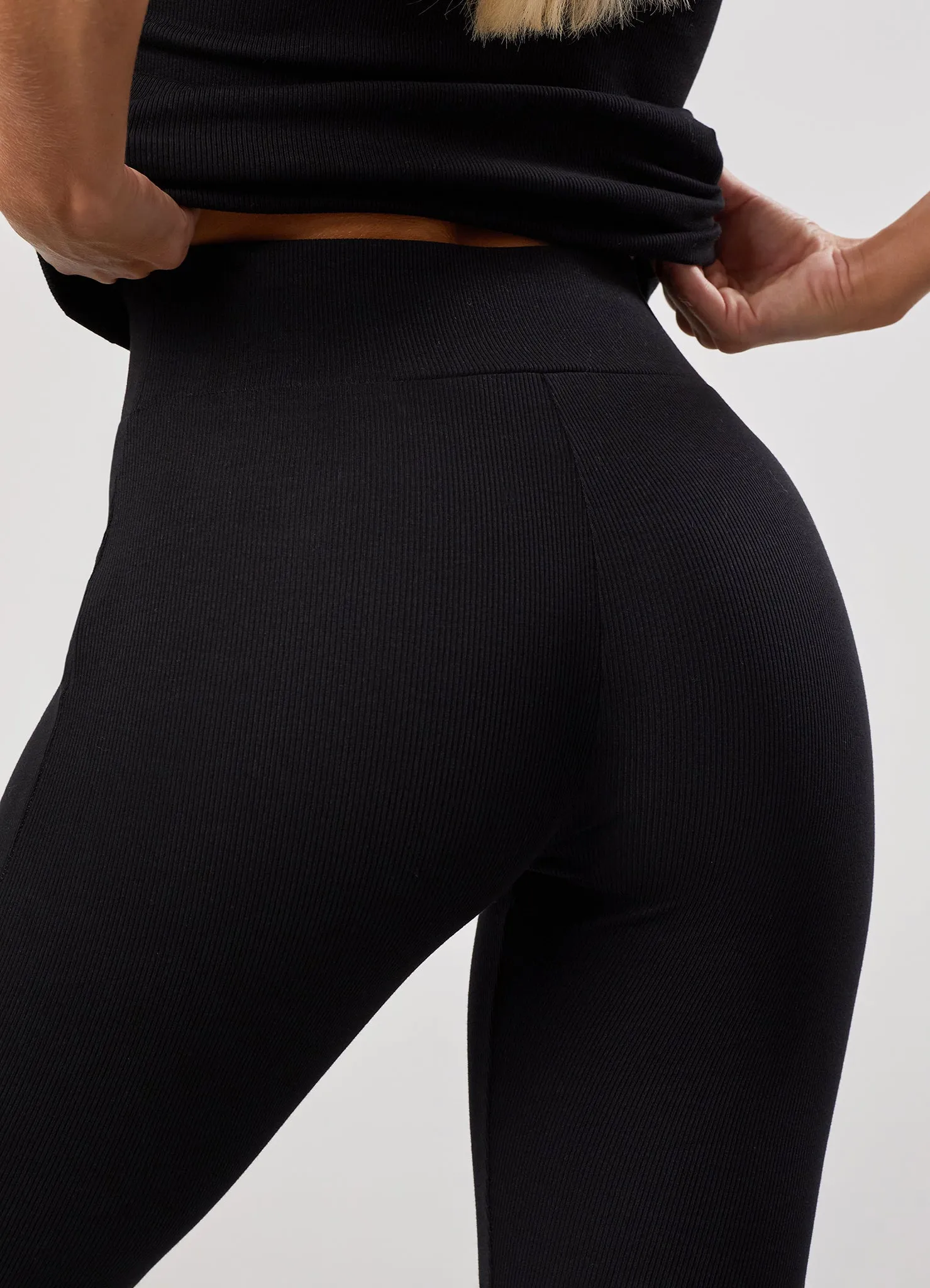 Gym King 365 Rib Legging - Black sold by The Gym King product image thumbnail 5