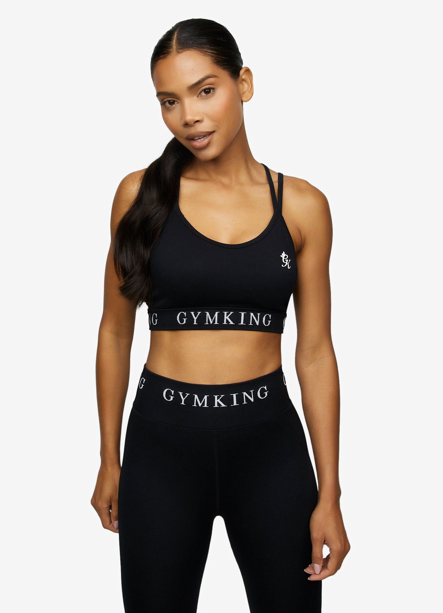 Gym King Intention Multi Rib Sports Bra - Black sold by The Gym King product image thumbnail 4