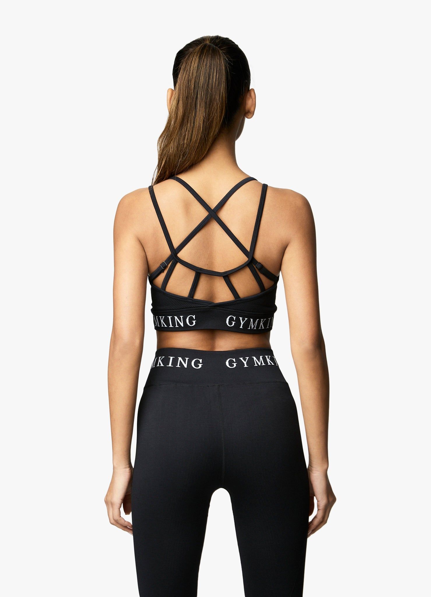 Gym King Intention Multi Rib Sports Bra - Black sold by The Gym King product image thumbnail 3