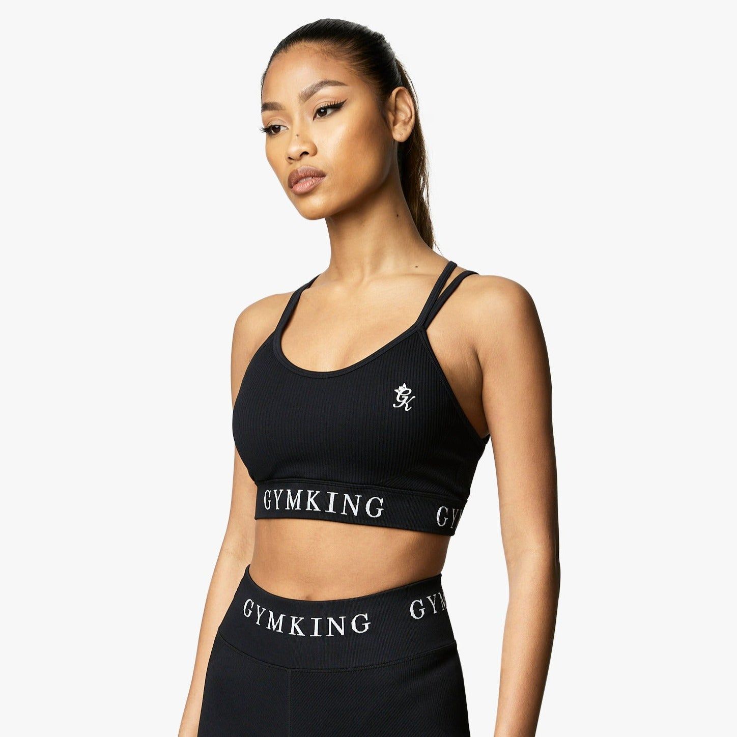 Gym King Intention Multi Rib Sports Bra - Black sold by The Gym King product image thumbnail 2