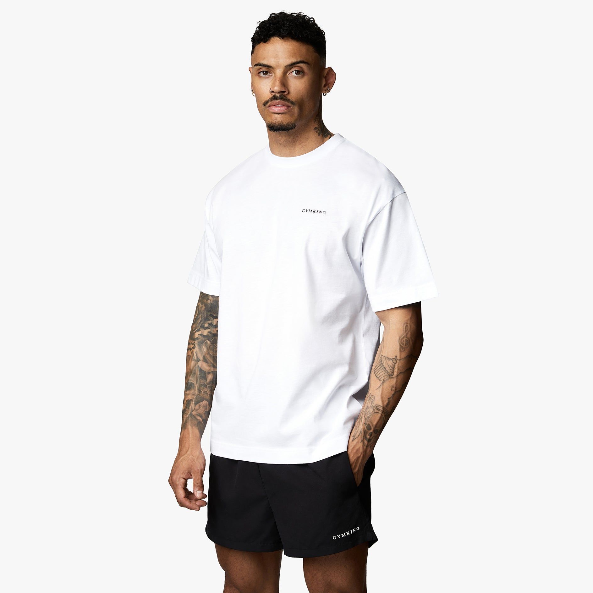 Gym King Linear Arch Tee - White sold by The Gym King product image thumbnail 2