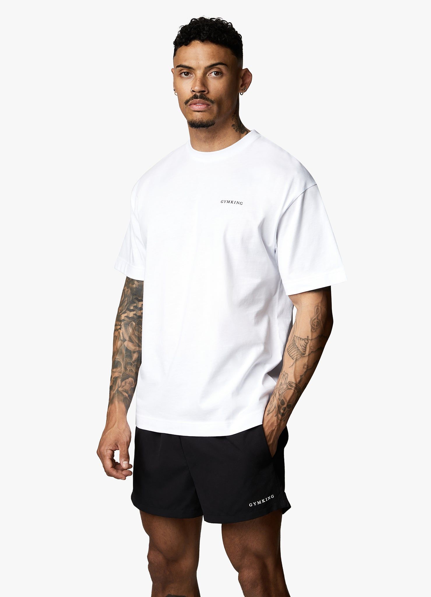 Gym King Linear Arch Tee - White sold by The Gym King product image thumbnail 4