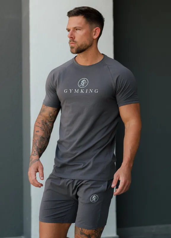 Gym King Pro Logo Jersey Tee - Graphite sold by The Gym King