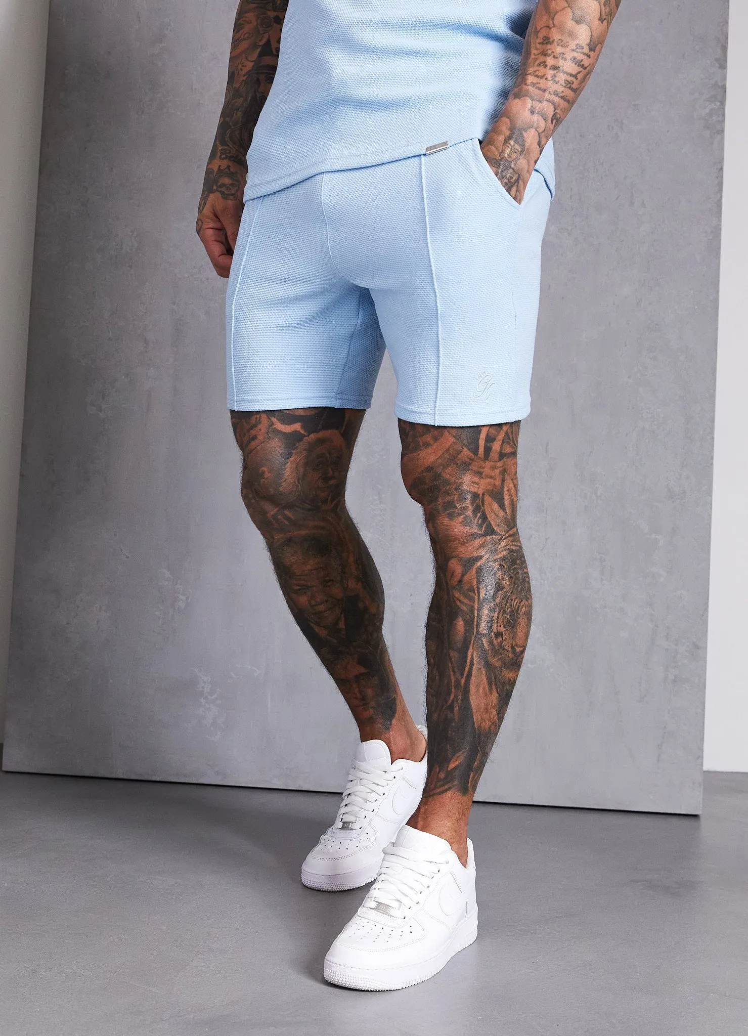 Gym King Signature Texture Short - Cloud Blue sold by The Gym King product image thumbnail 4