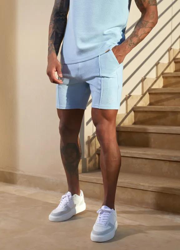 Gym King Signature Texture Short - Cloud Blue sold by The Gym King
