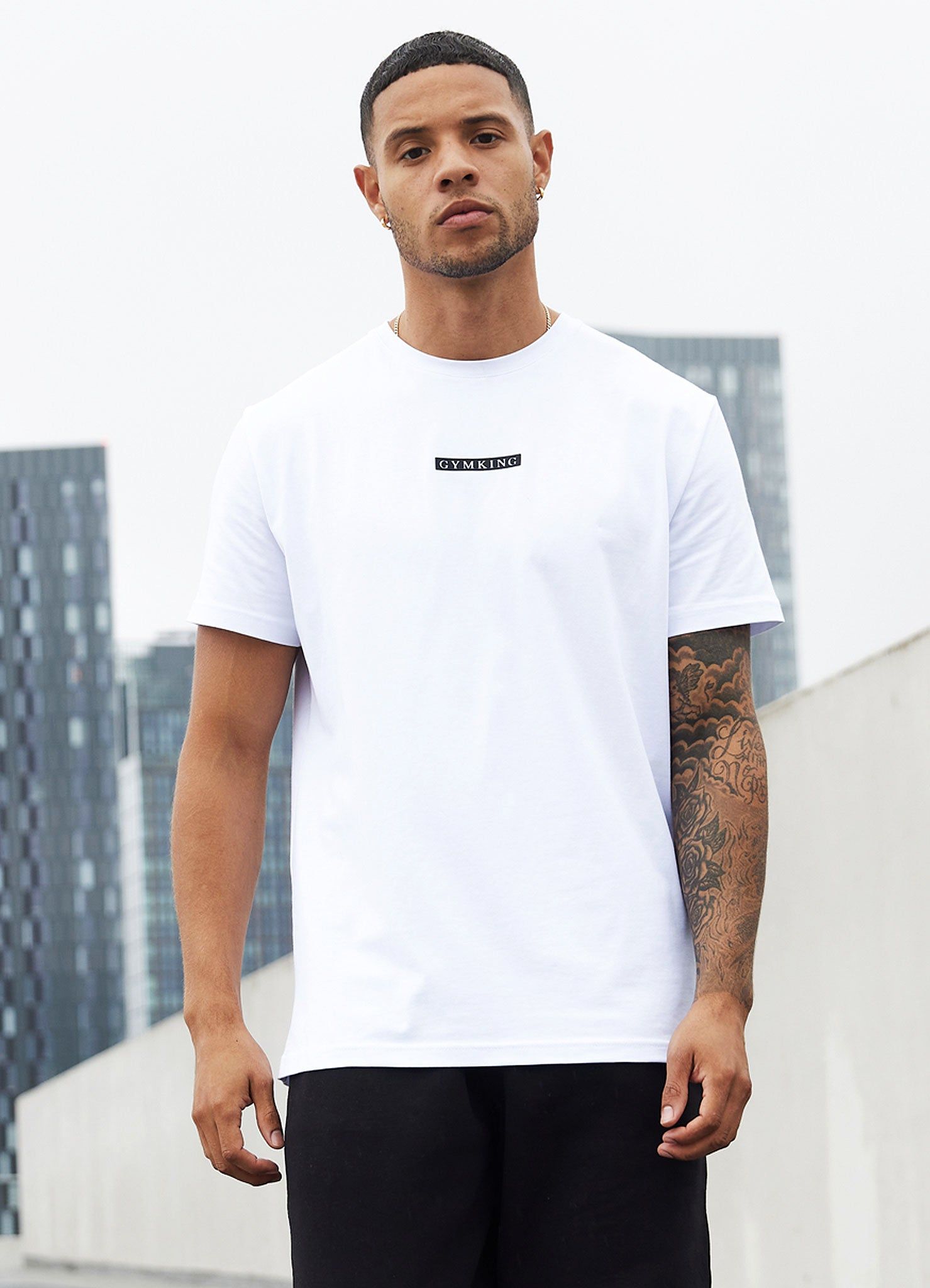 Gym King Box Logo Tee - White sold by The Gym King
