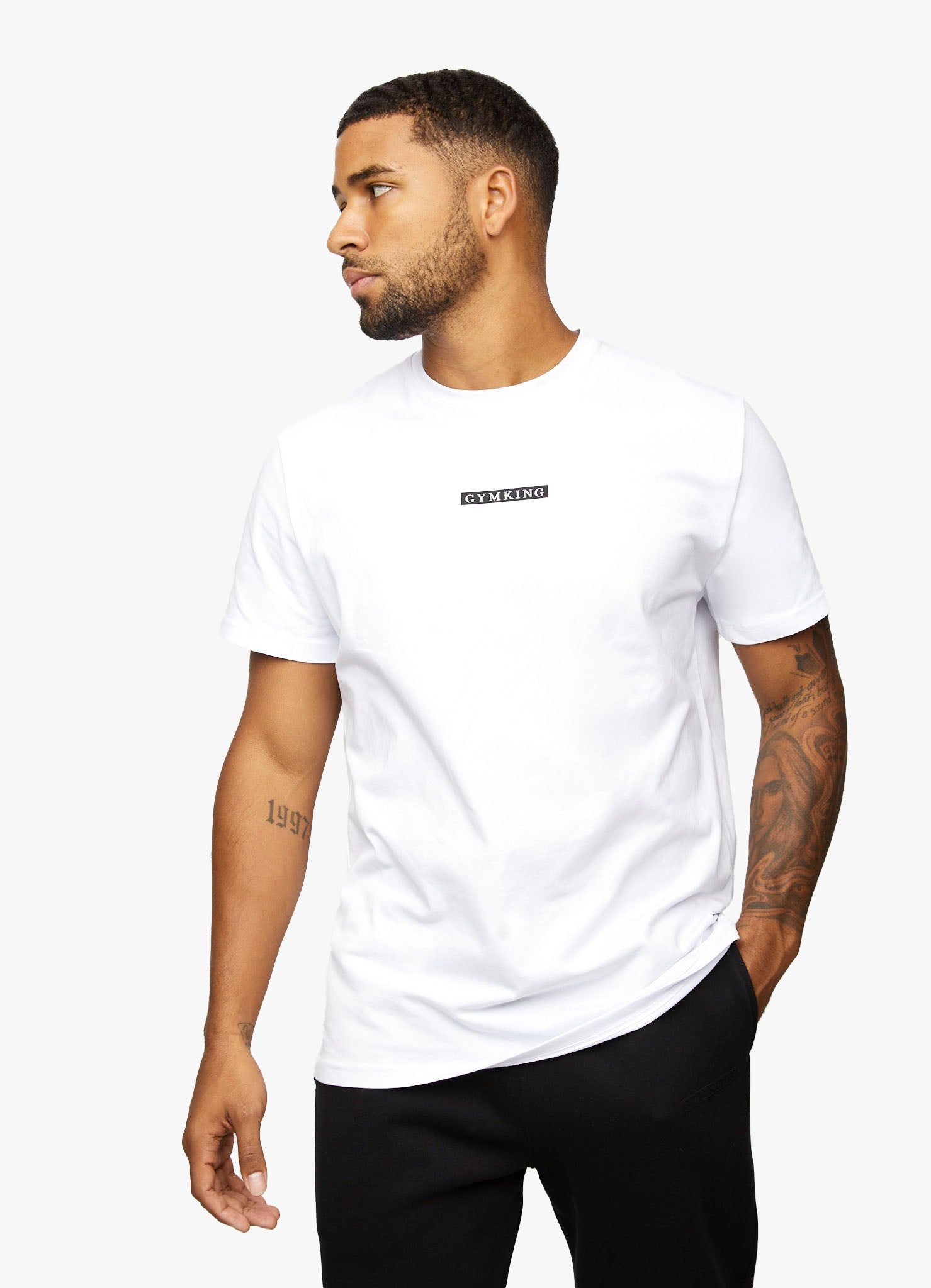 Gym King Box Logo Tee - White sold by The Gym King product image thumbnail 4