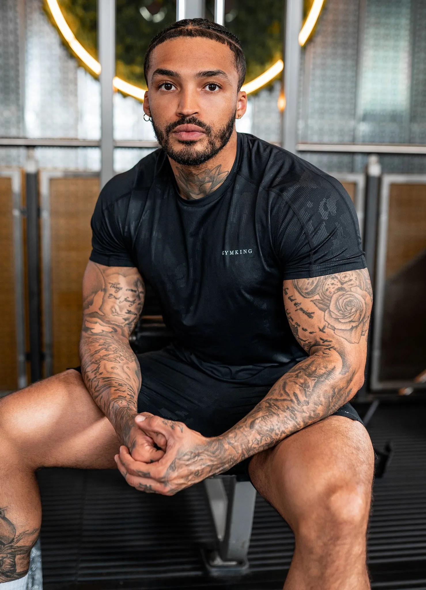 Gym King Debossed Camo Short Sleeve Tee - Black sold by The Gym King product image thumbnail 3