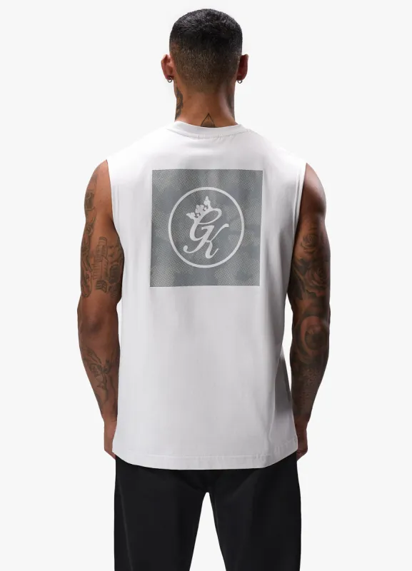 Gym King Box Logo Jersey Vest - Light Grey sold by The Gym King