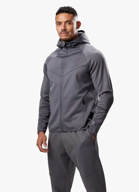 Gym King Alpha Poly FZ Hood - Graphite sold by The Gym King