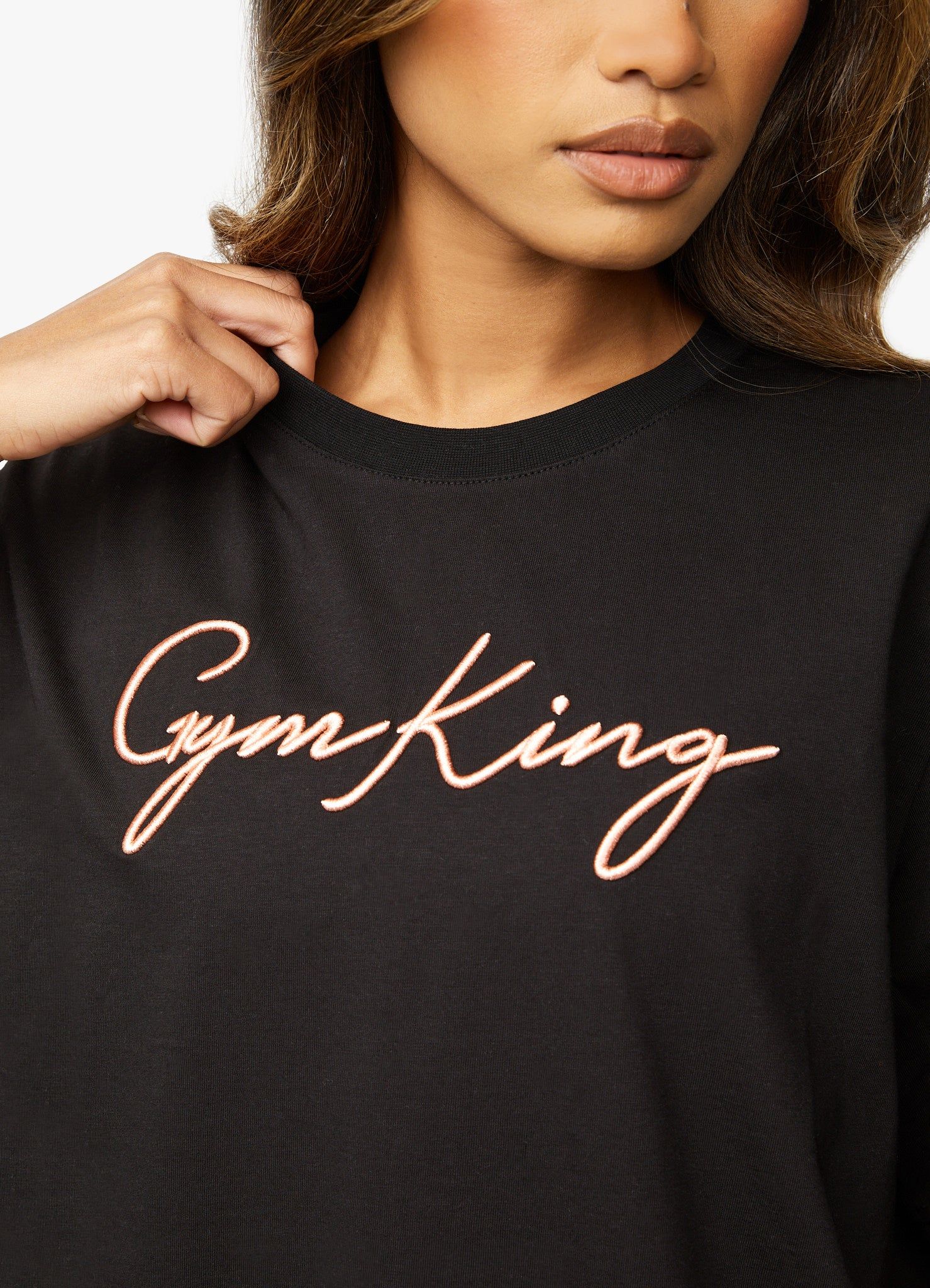 Gym King Script Bf Tee - Black/Rose Gold sold by The Gym King product image thumbnail 4