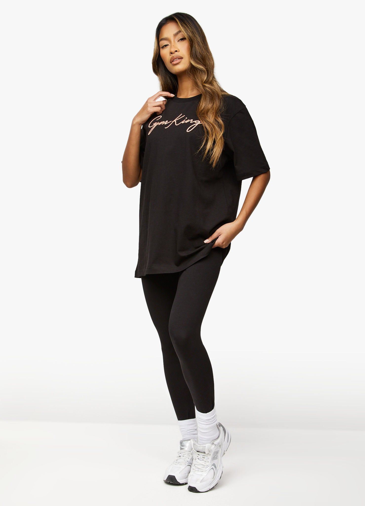 Gym King Script Bf Tee - Black/Rose Gold sold by The Gym King product image thumbnail 6