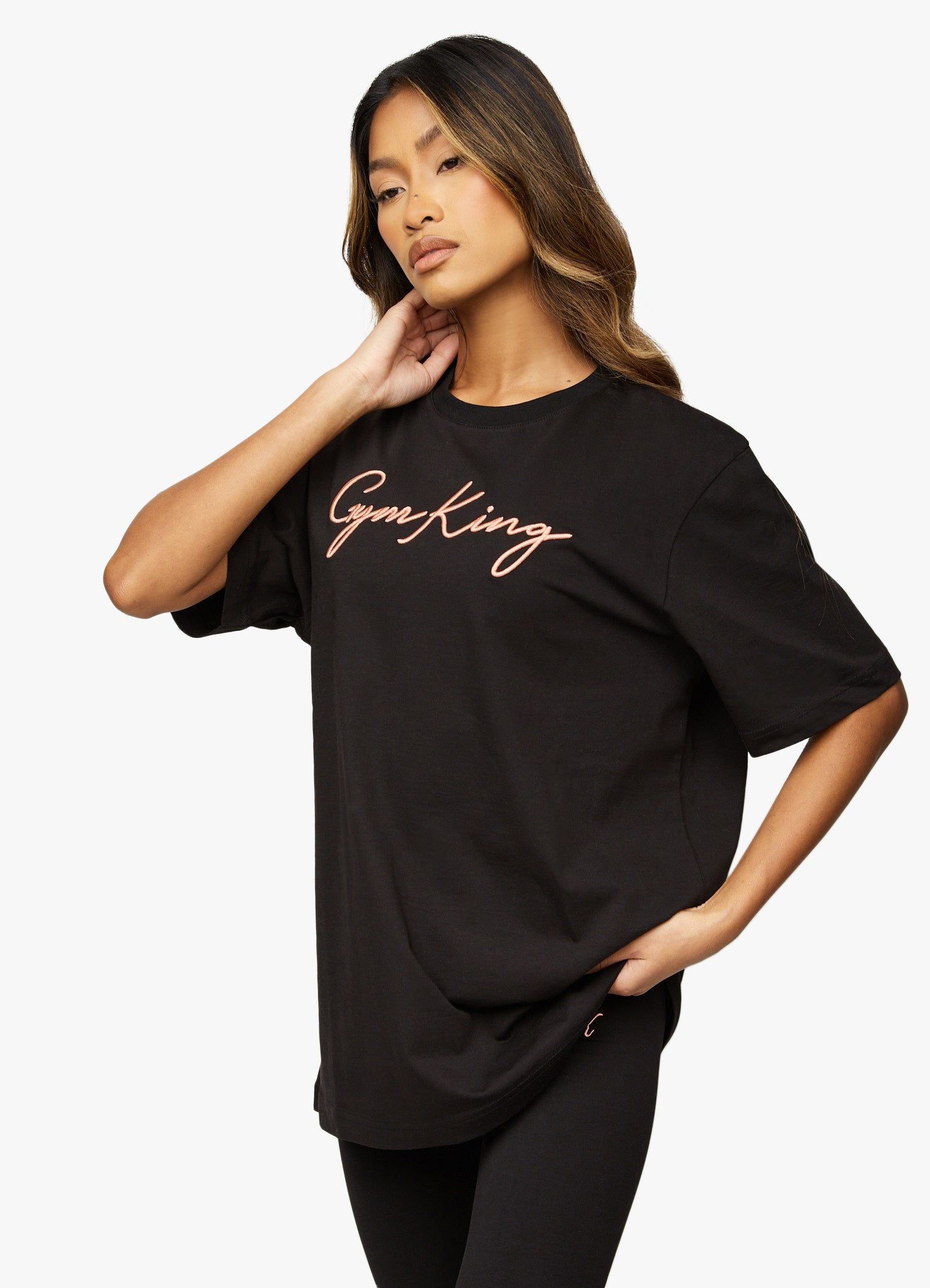 Gym King Script Bf Tee - Black/Rose Gold sold by The Gym King product image thumbnail 7