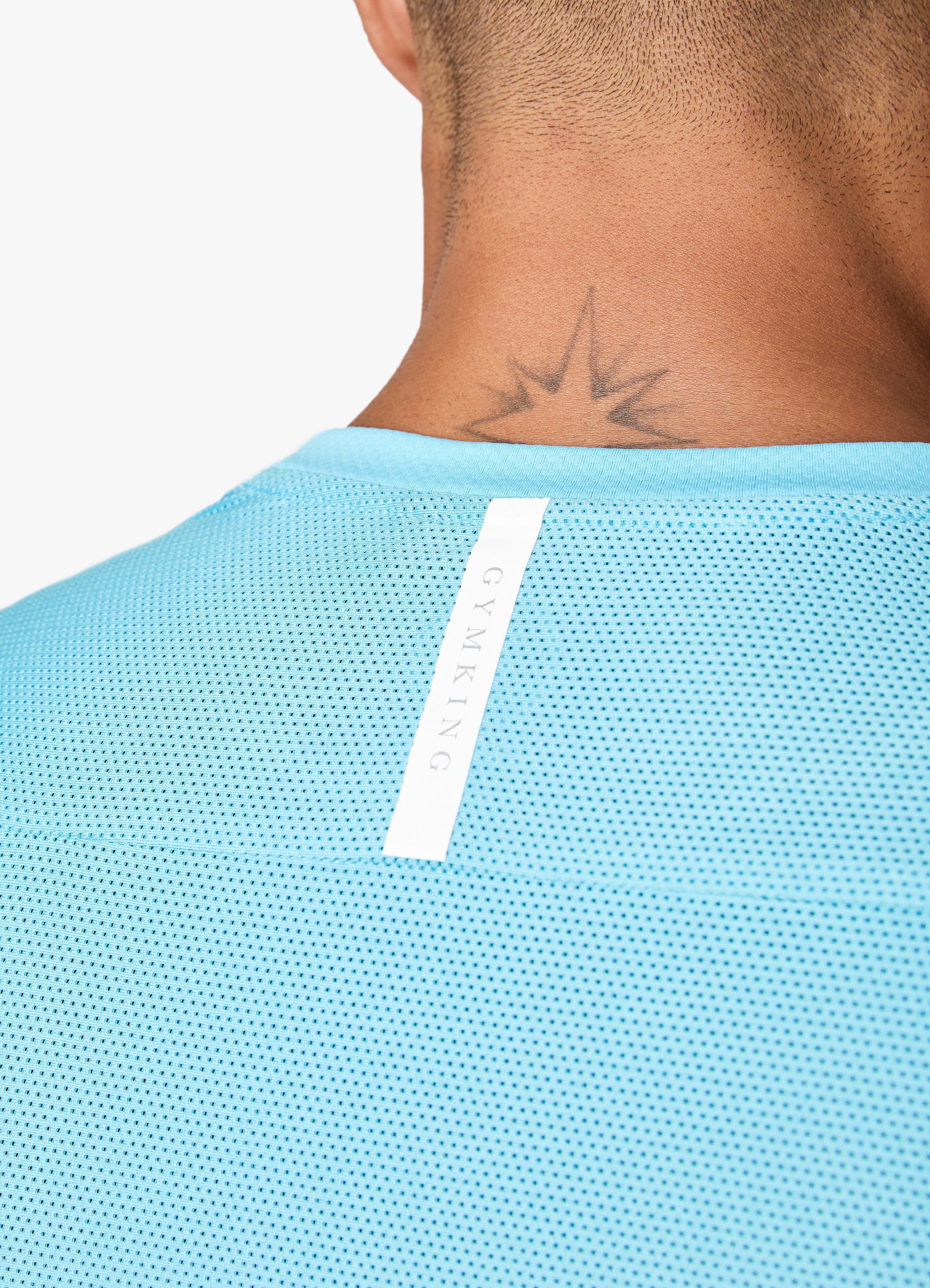 Gym King Contrast Flex Tee - Aqua/Blue sold by The Gym King product image thumbnail 8