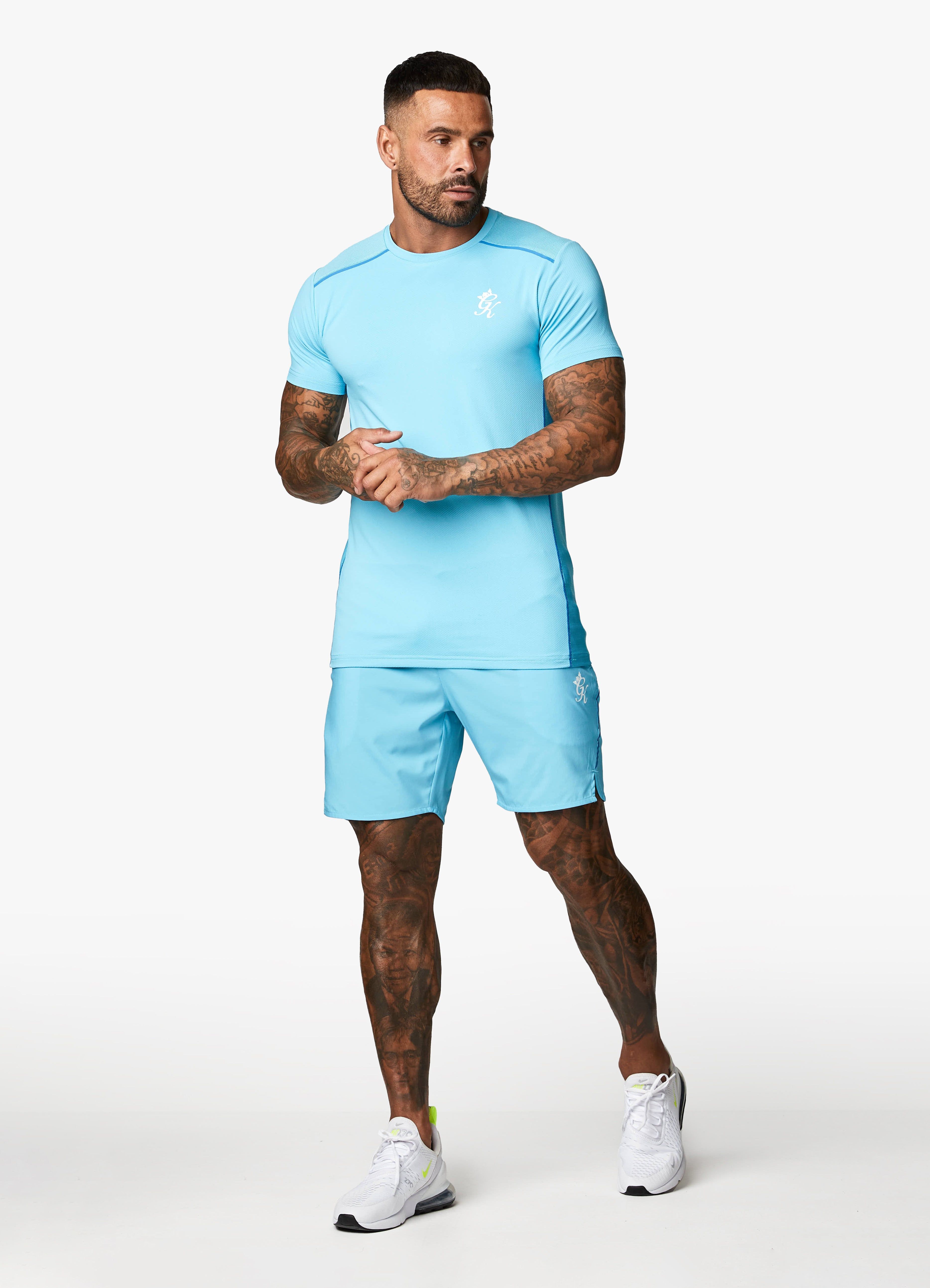 Gym King Contrast Flex Tee - Aqua/Blue sold by The Gym King product image thumbnail 9