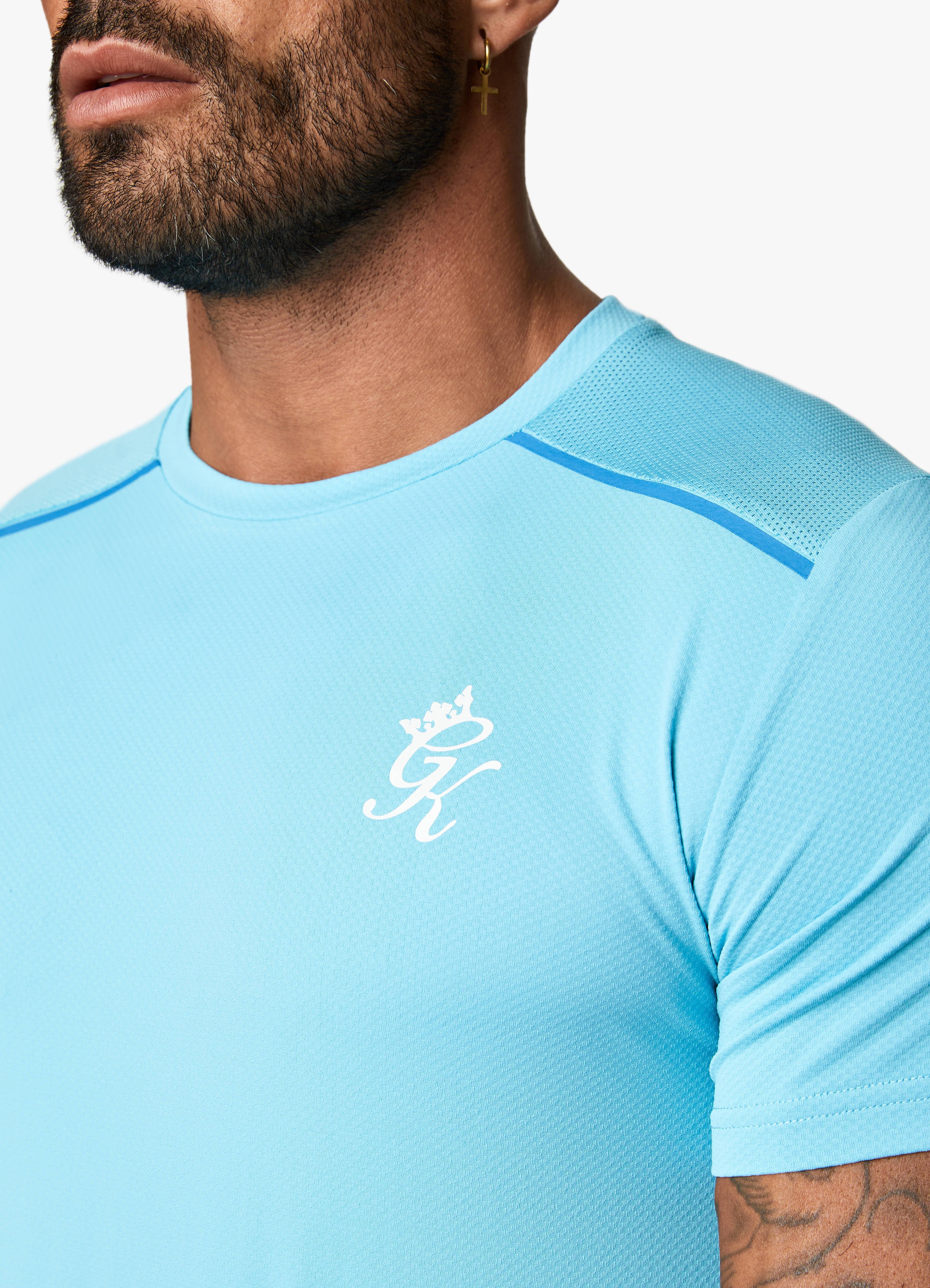 Gym King Contrast Flex Tee - Aqua/Blue sold by The Gym King product image thumbnail 7