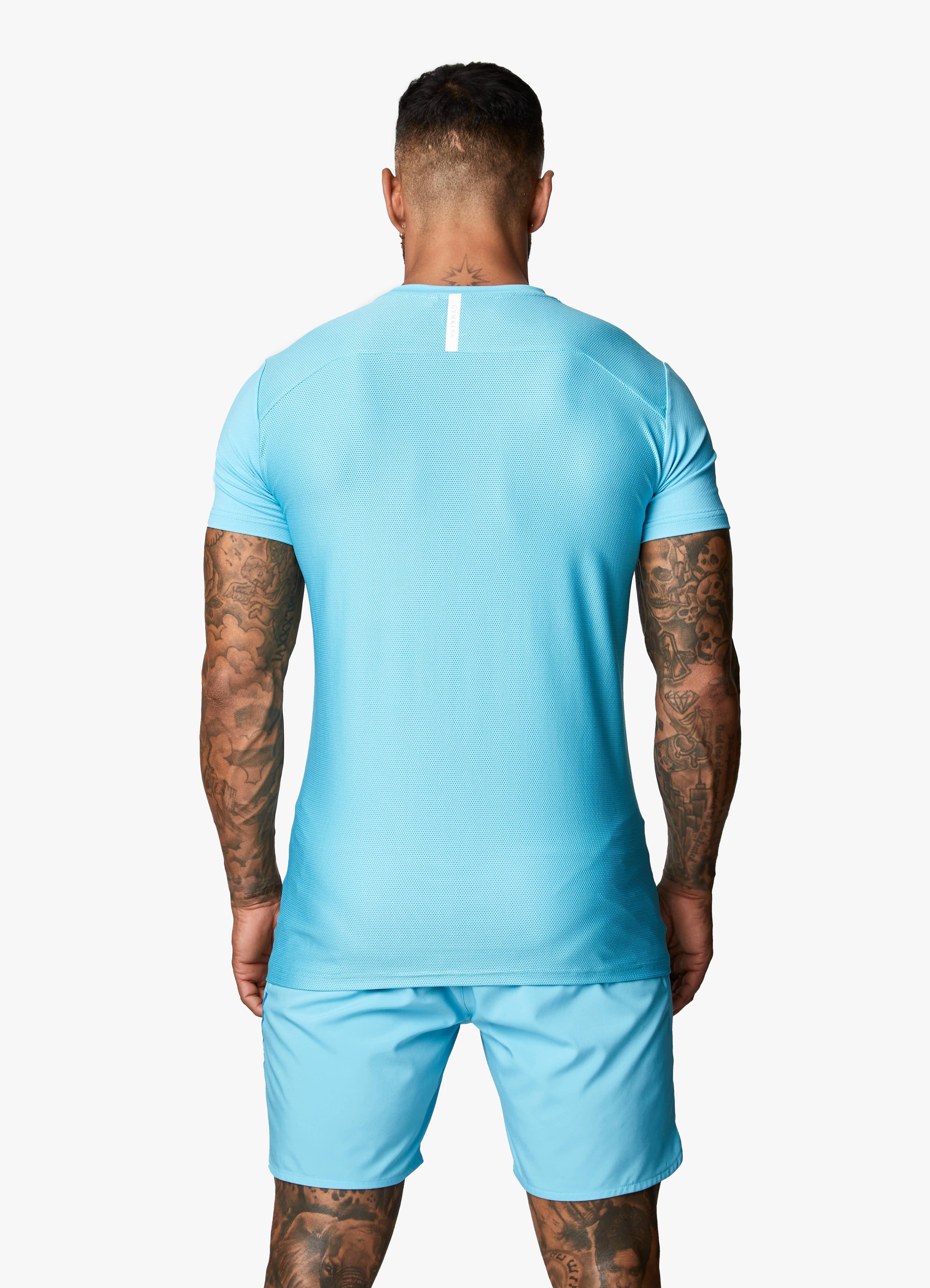 Gym King Contrast Flex Tee - Aqua/Blue sold by The Gym King product image thumbnail 6