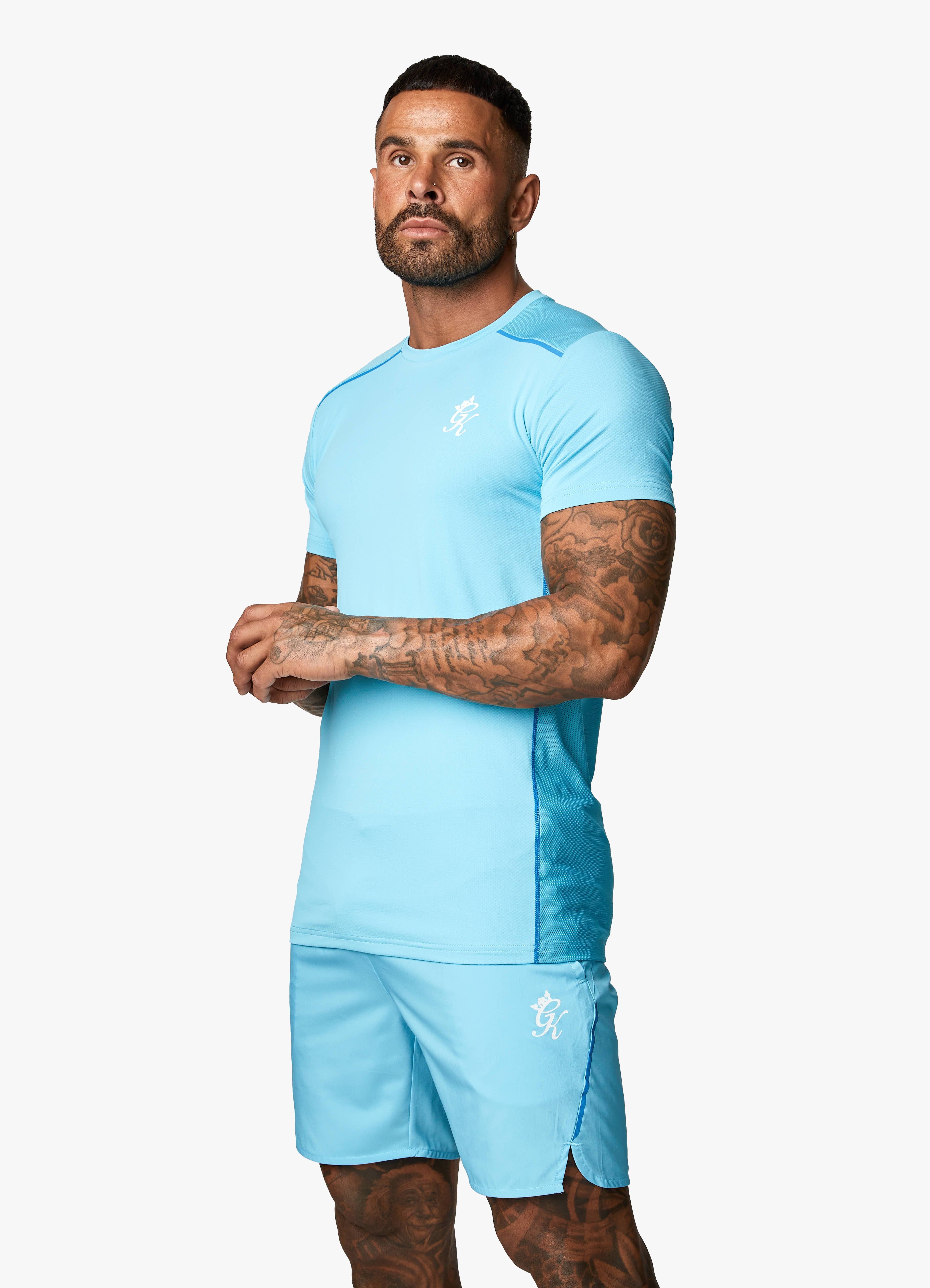 Gym King Contrast Flex Tee - Aqua/Blue sold by The Gym King product image thumbnail 5