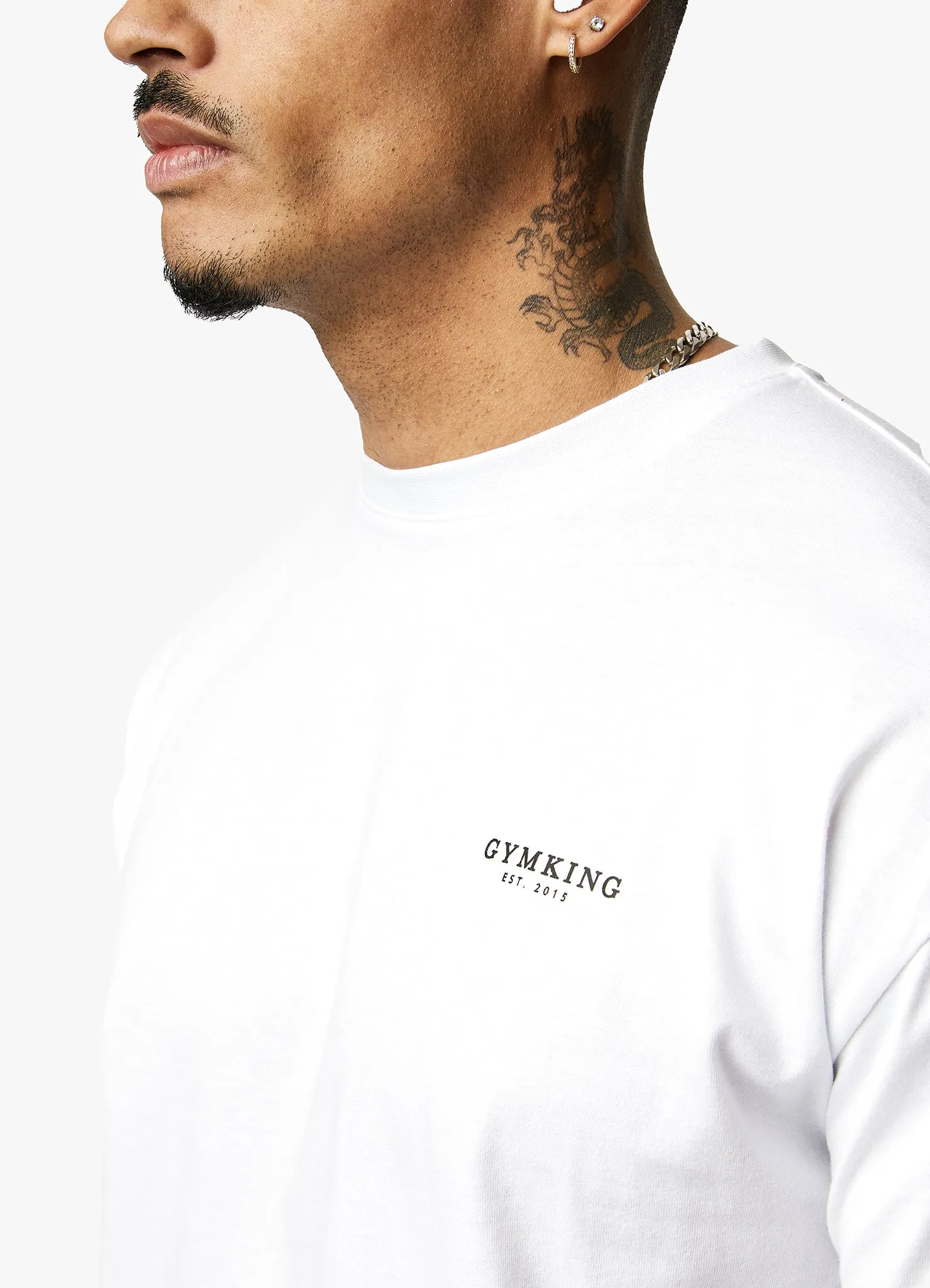 Gym King Oversized Logo T-shirt - White sold by The Gym King product image thumbnail 4