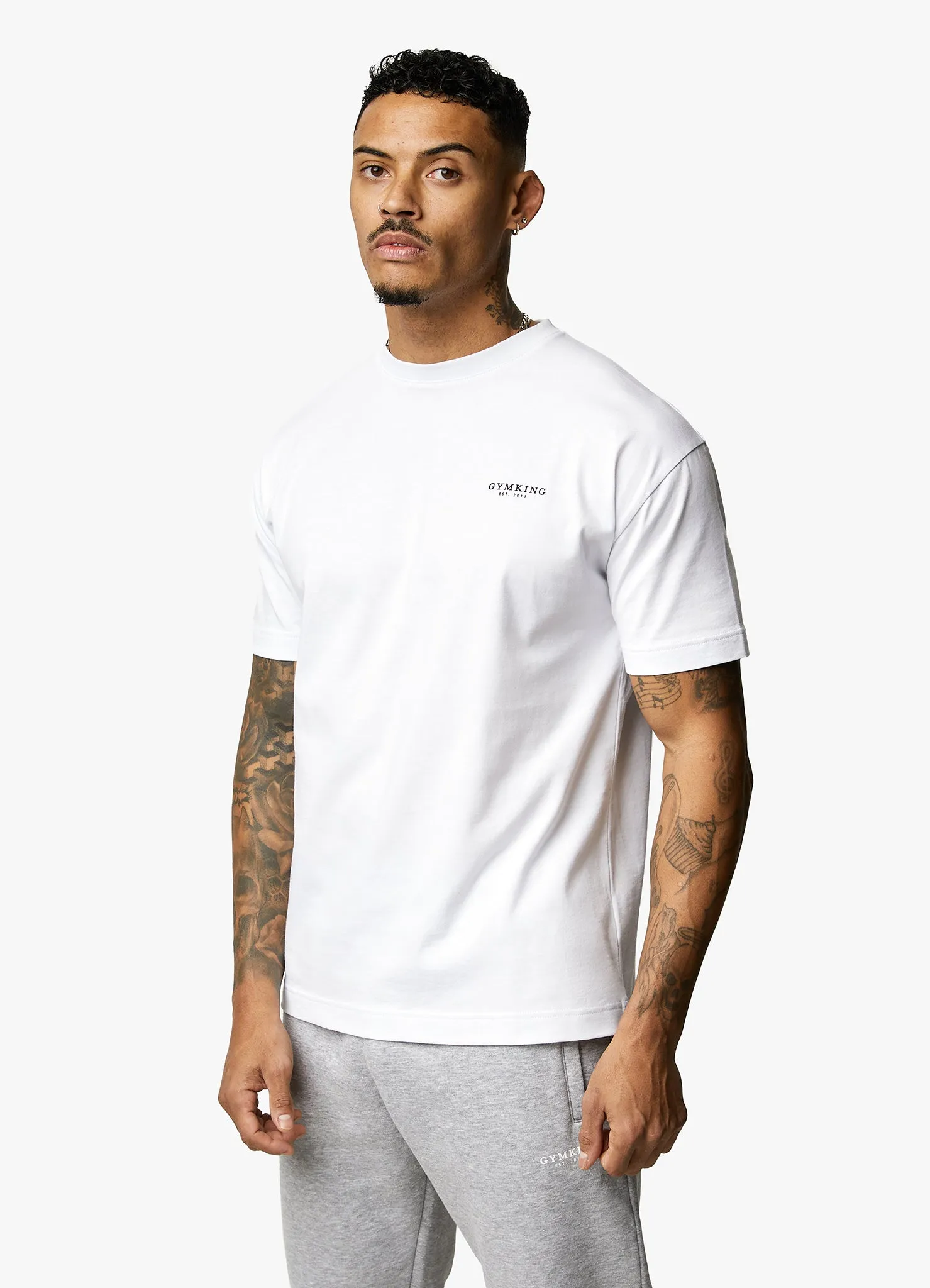 Gym King Oversized Logo T-shirt - White sold by The Gym King product image thumbnail 3