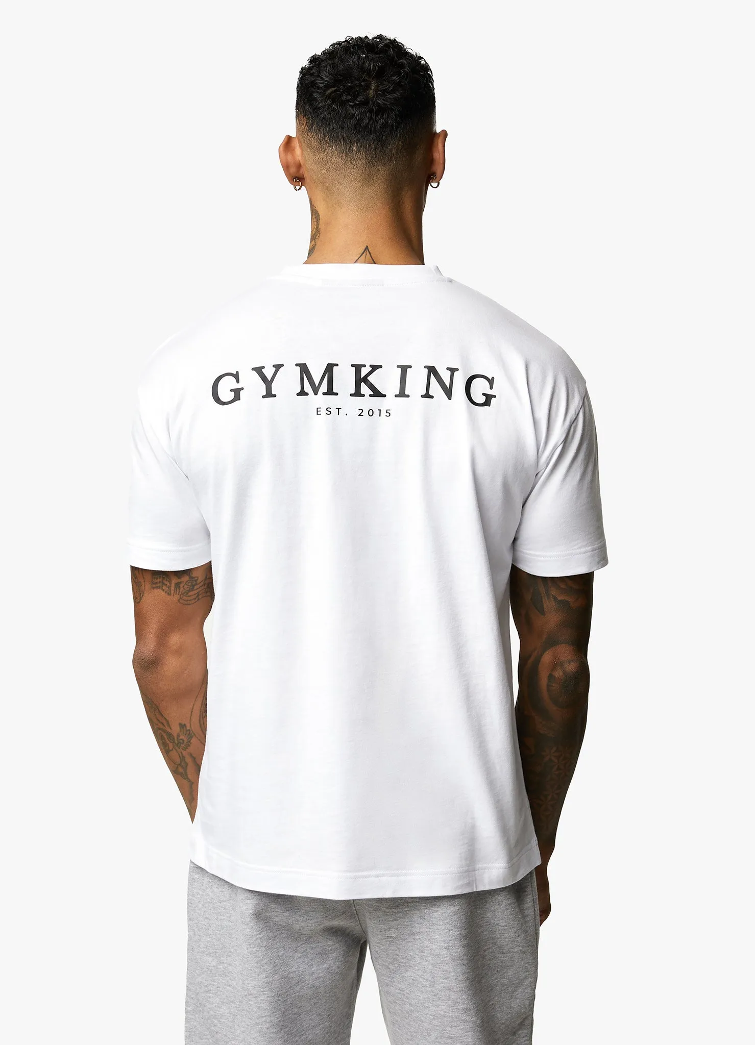 Gym King Oversized Logo T-shirt - White sold by The Gym King
