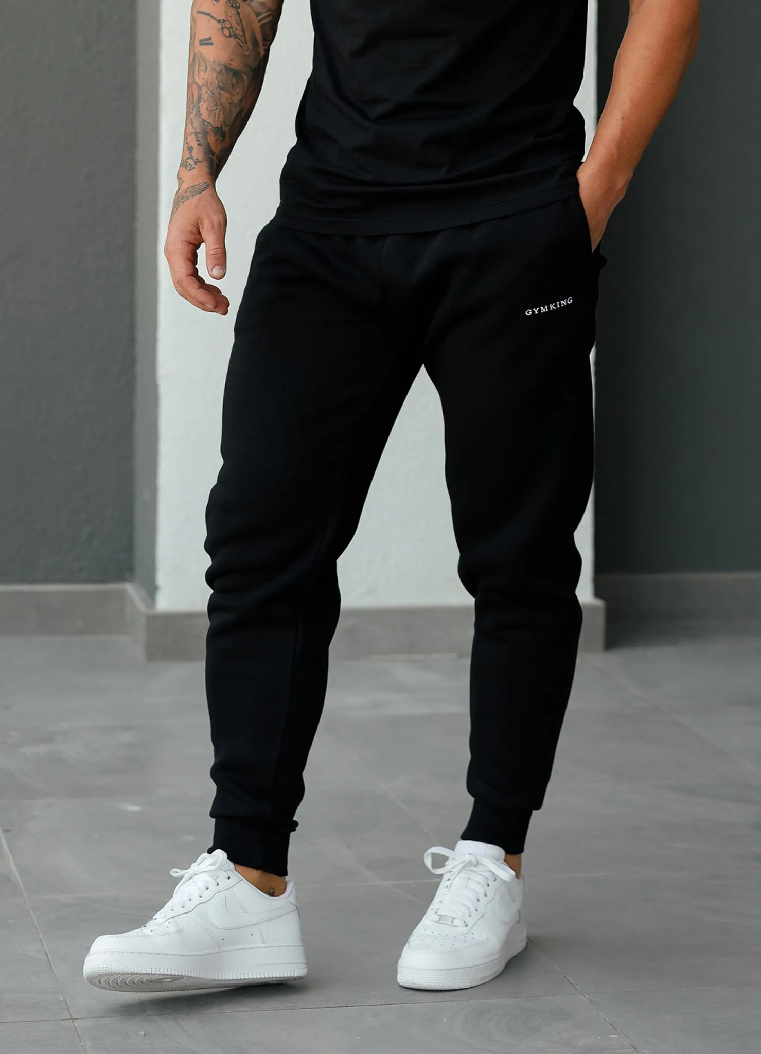 Gym King Fundamental Linear Jogger - Black sold by The Gym King