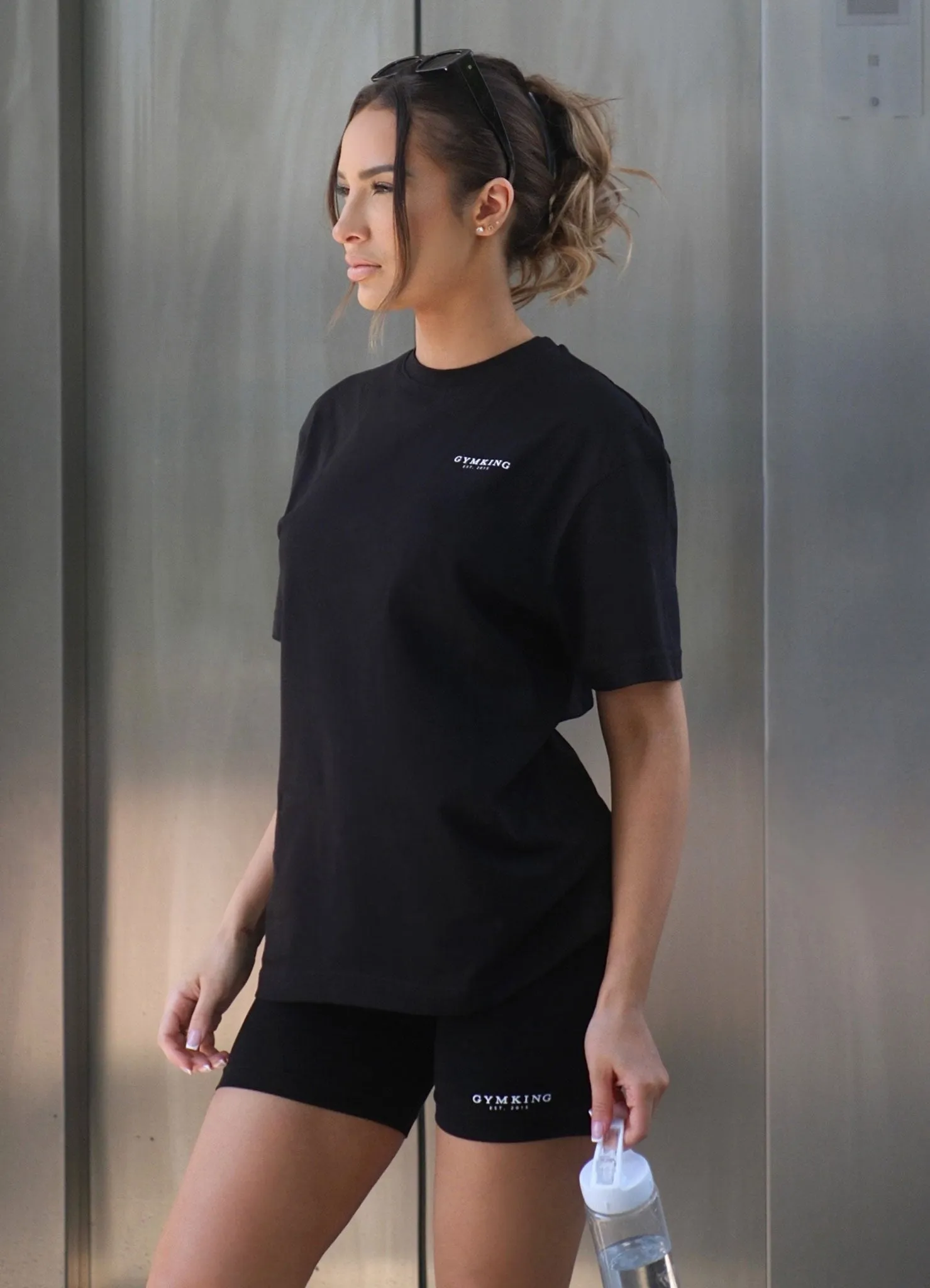 Gym King Established Cycle Short - Black/White sold by The Gym King product image thumbnail 3