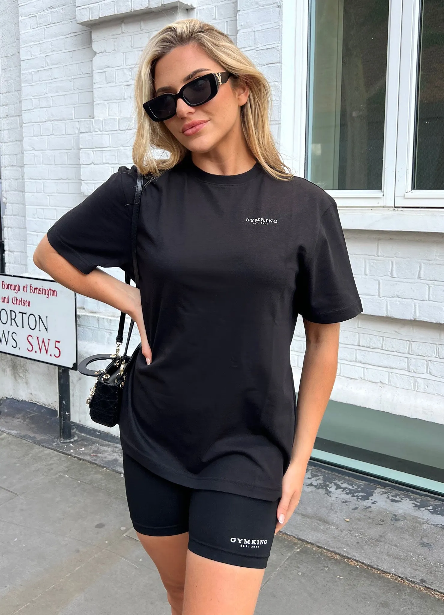 Gym King Established Cycle Short - Black/White sold by The Gym King product image thumbnail 4