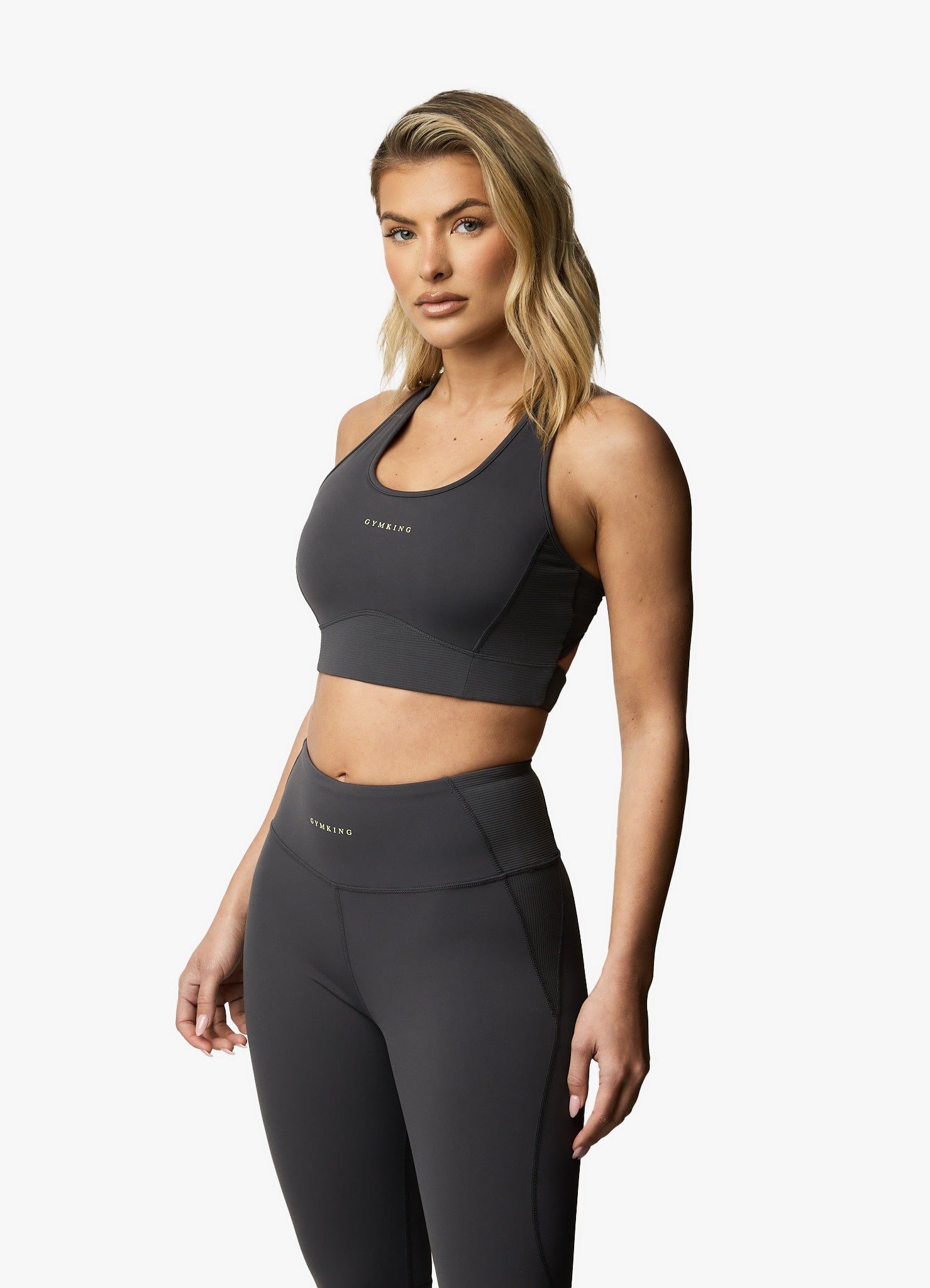 Gym King Motivate Bra - Graphite/Lime sold by The Gym King