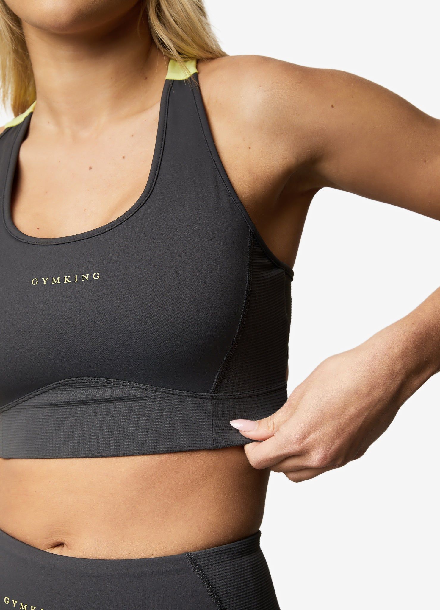 Gym King Motivate Bra - Graphite/Lime sold by The Gym King product image thumbnail 7