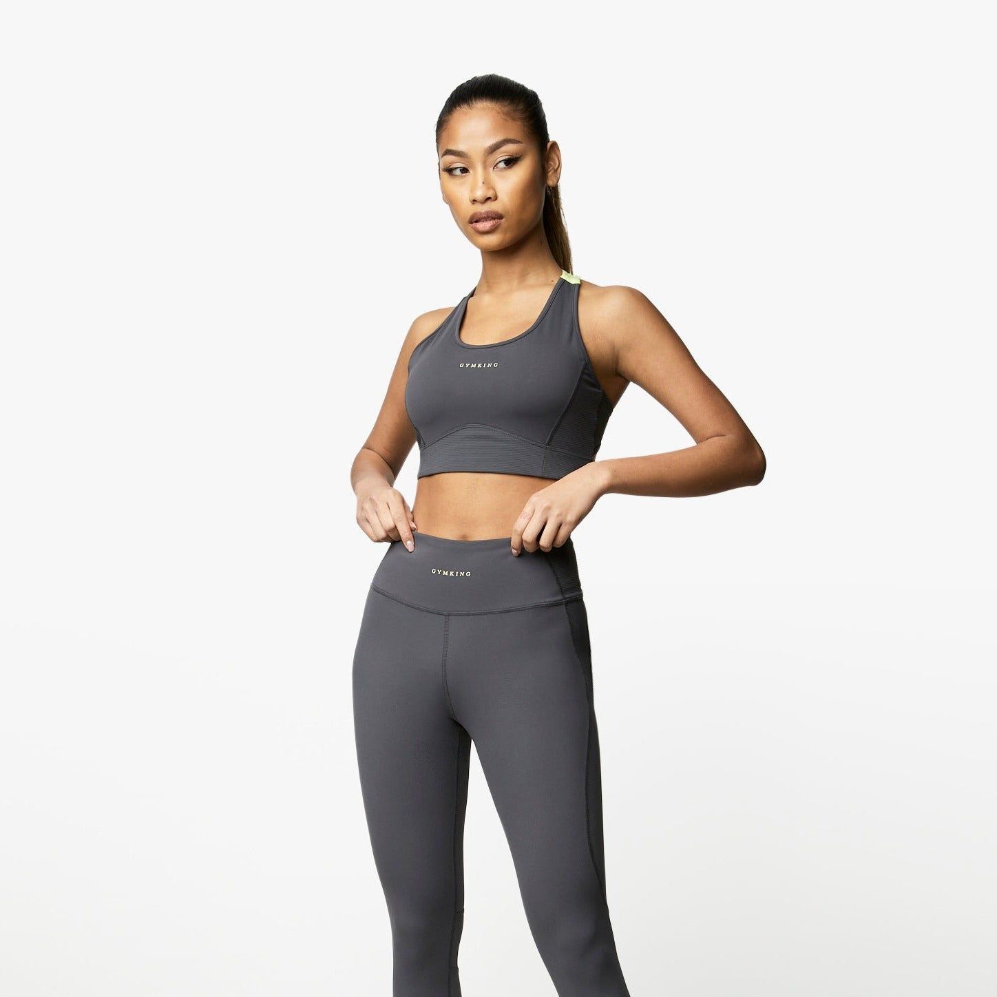 Gym King Motivate Bra - Graphite/Lime sold by The Gym King product image thumbnail 2